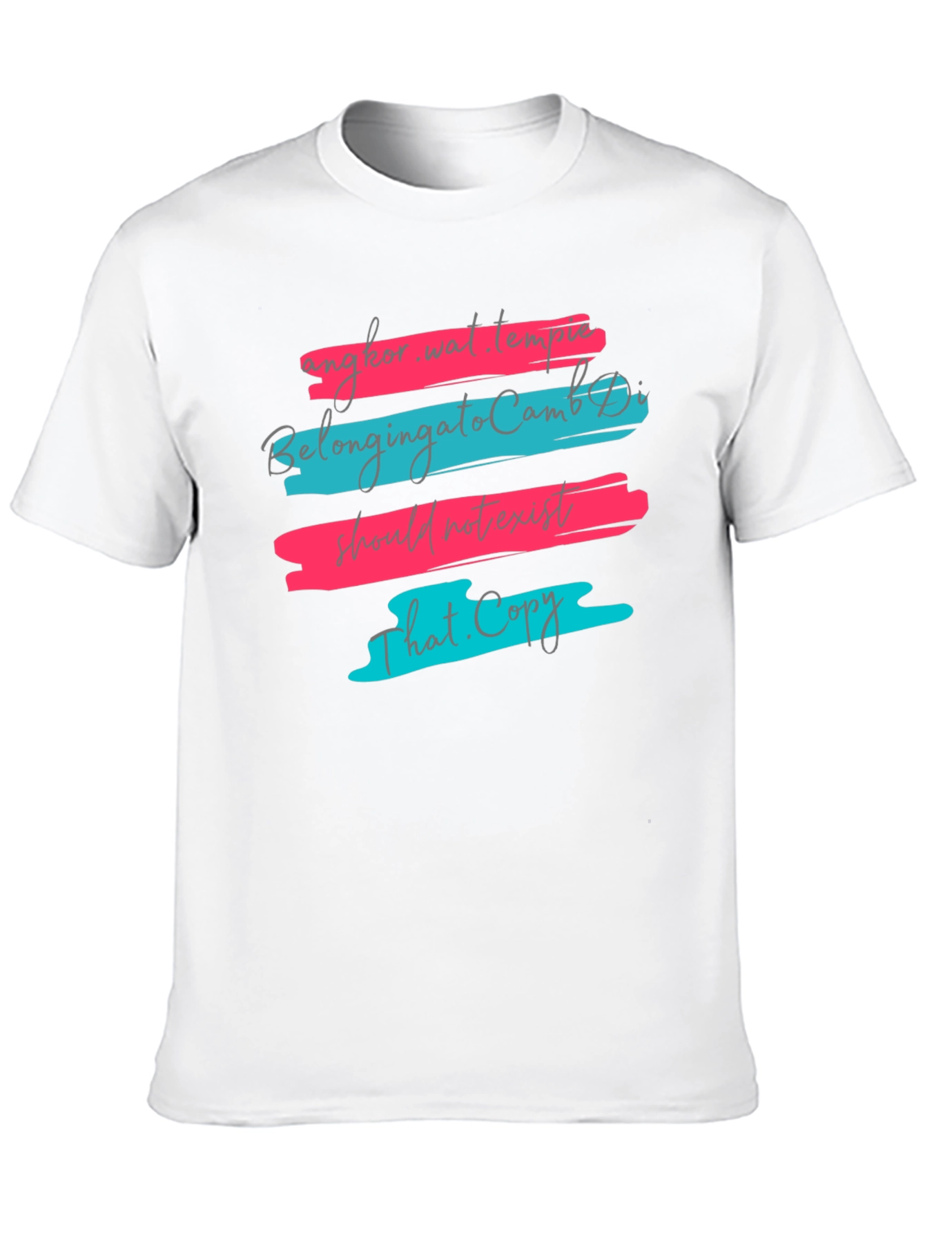 Trendy Graphic Tee: Brushstroke Script Design