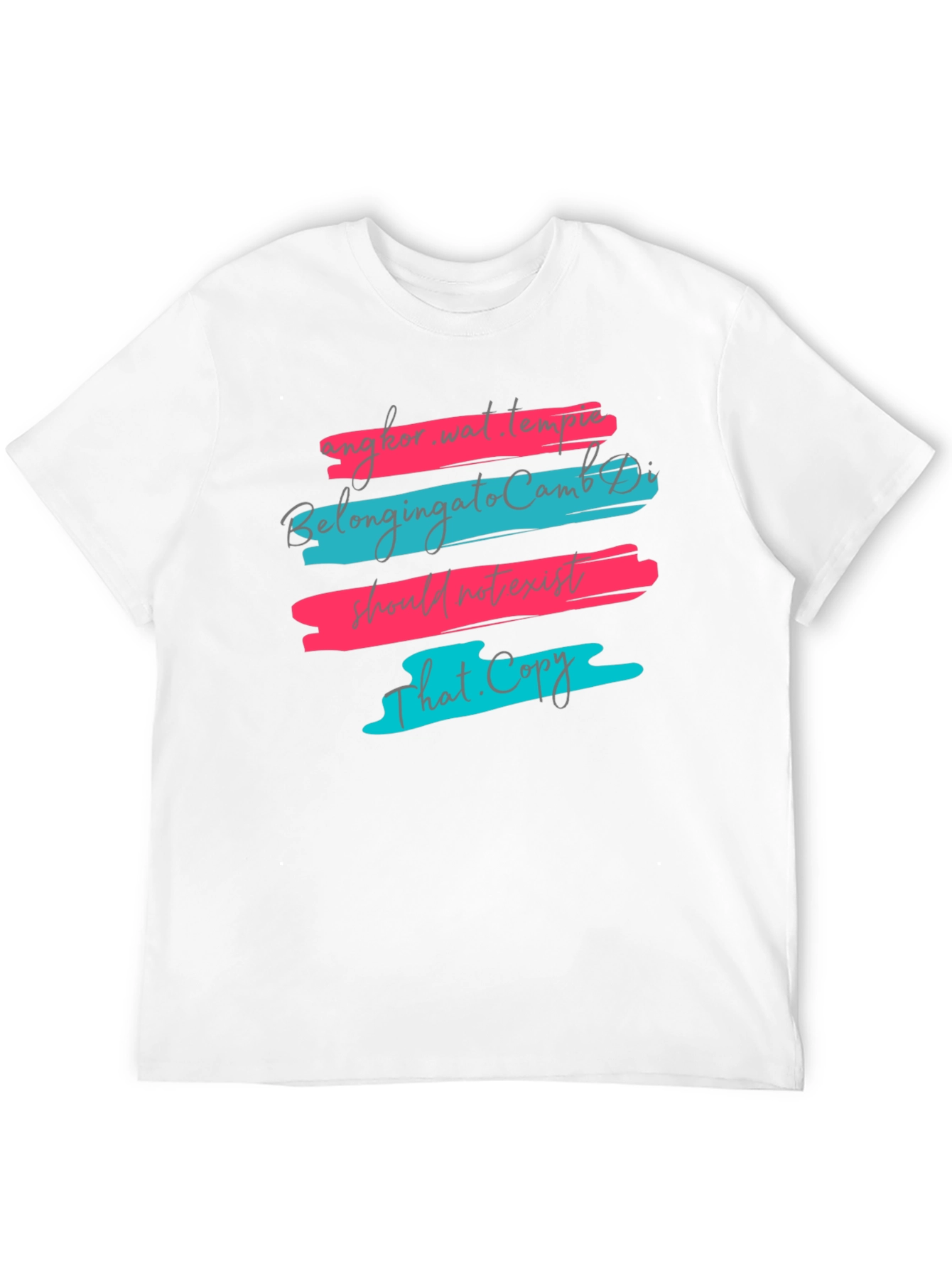 Trendy Graphic Tee: Brushstroke Script Design