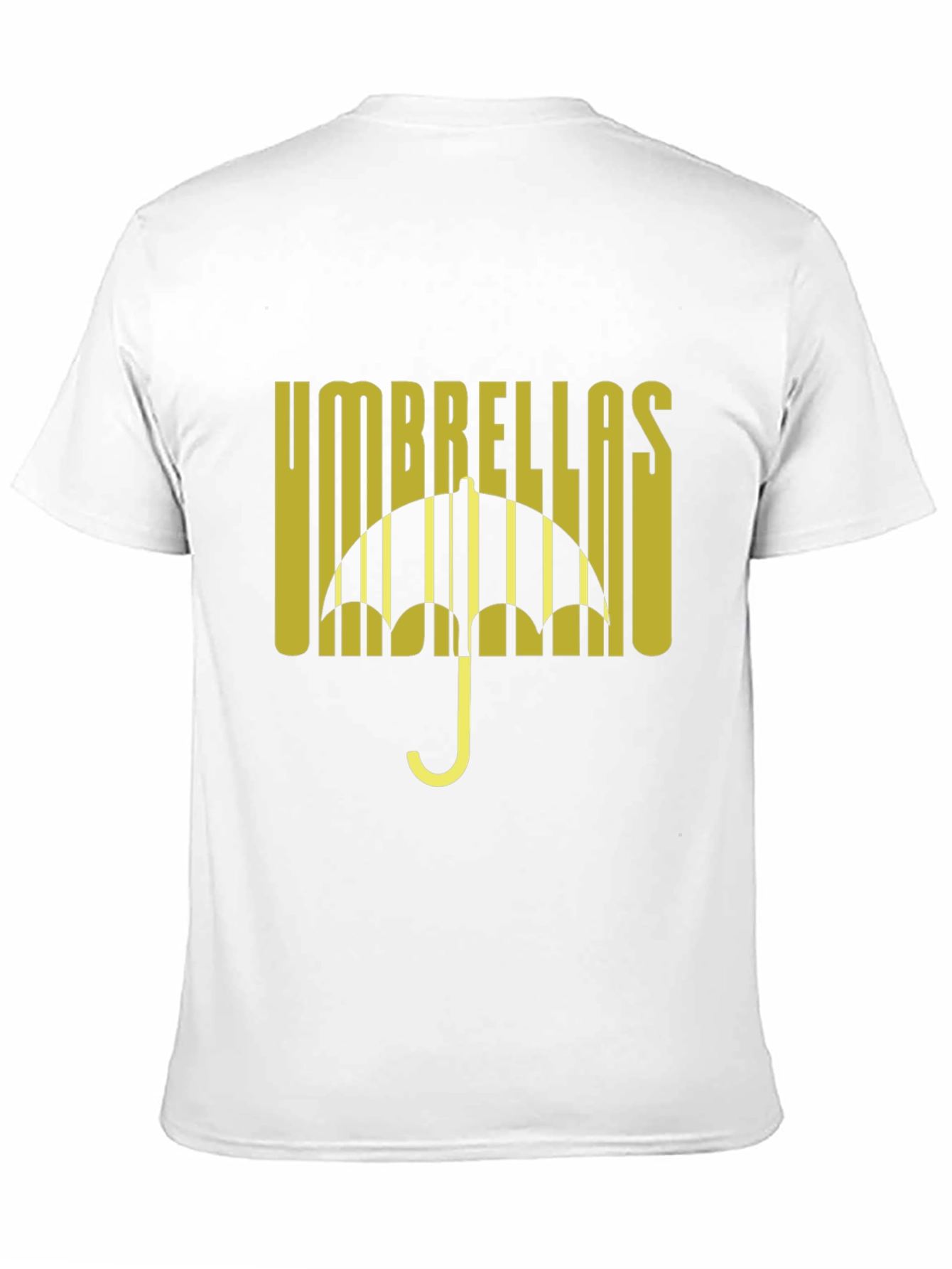 Umbrellas Graphic Tee - Black Cotton Blend T-Shirt