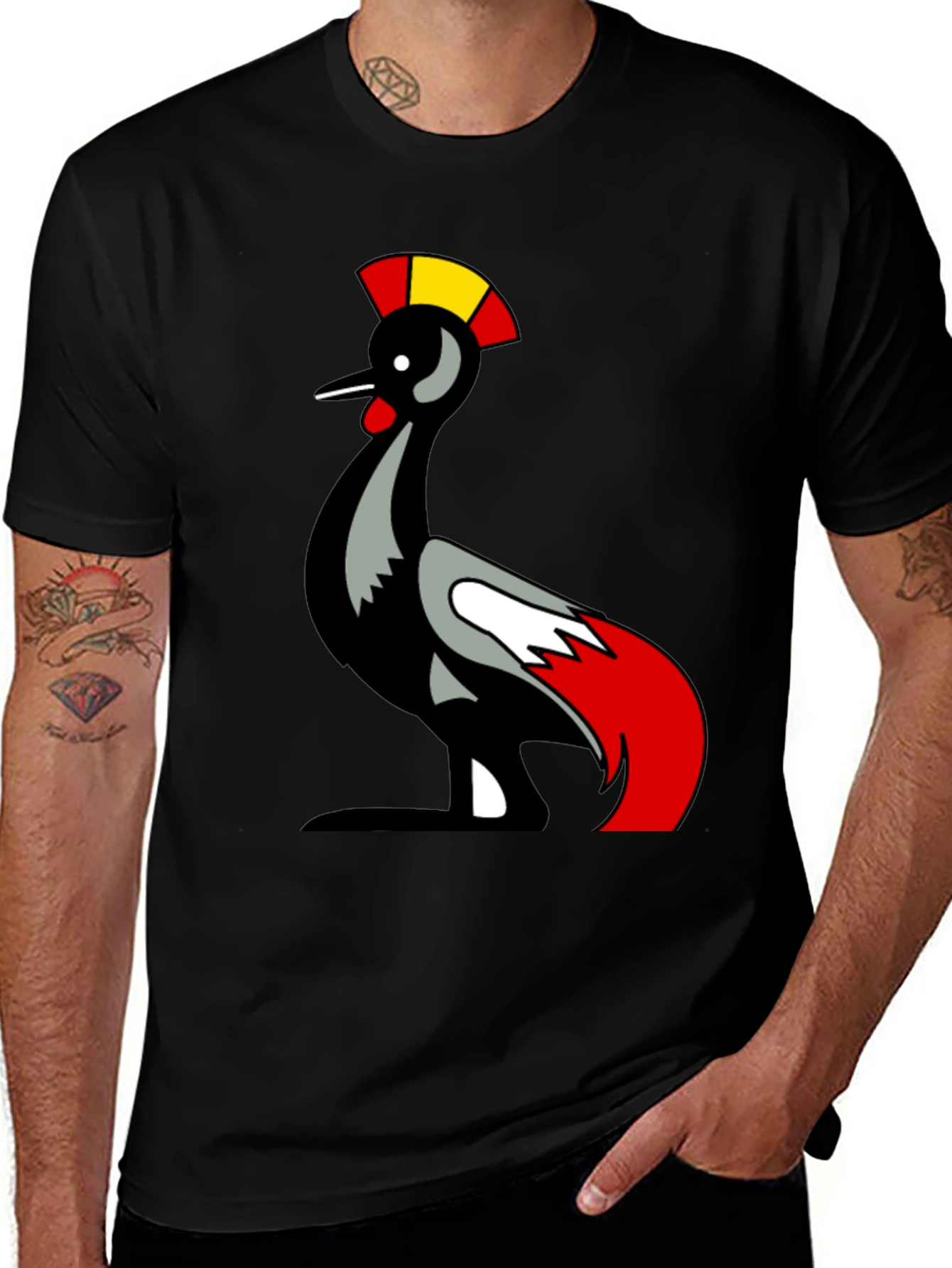 Unique Bird Graphic T-Shirt