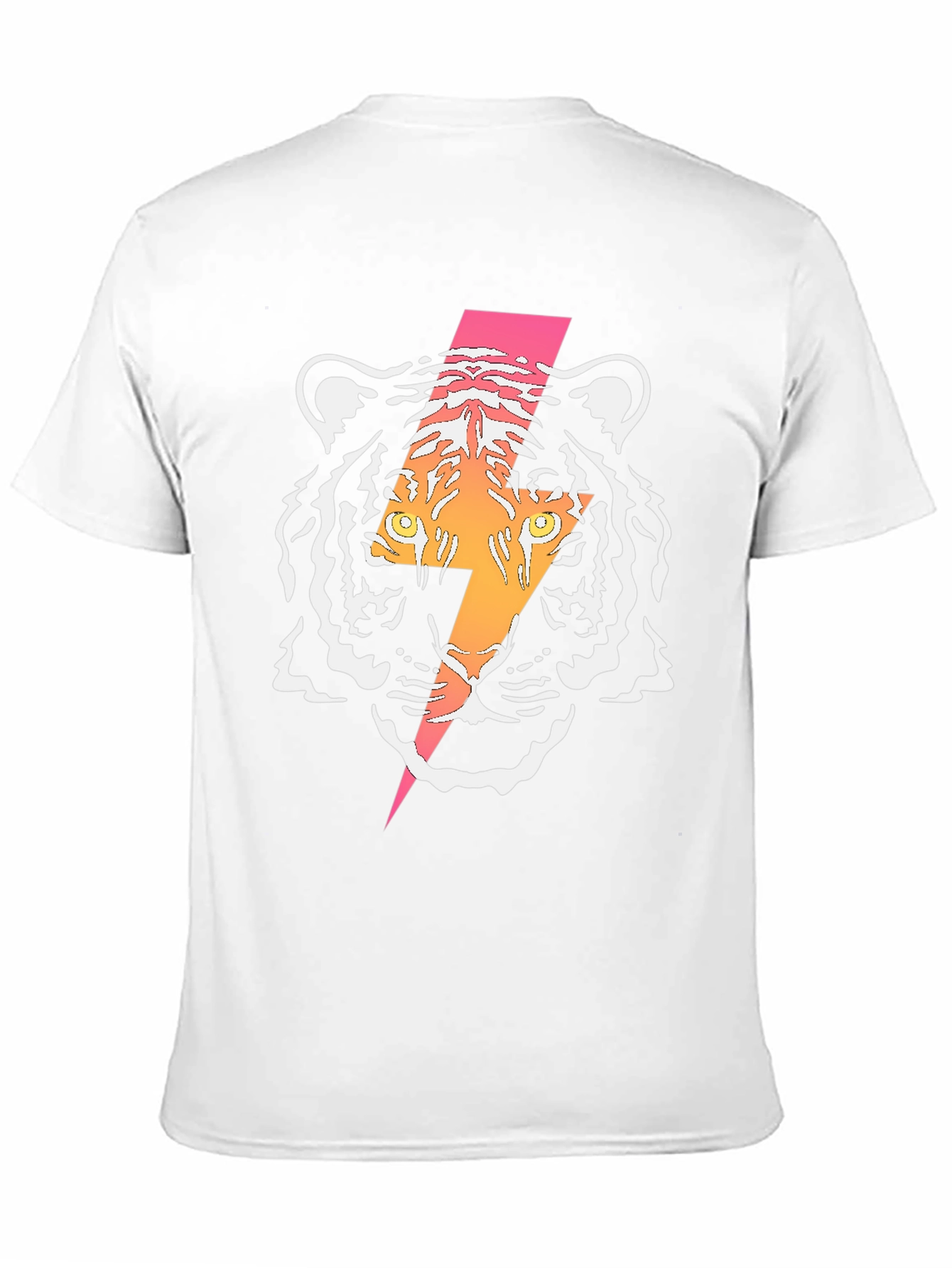 Tiger Lightning Bolt Graphic Tee - Cool Black T-Shirt