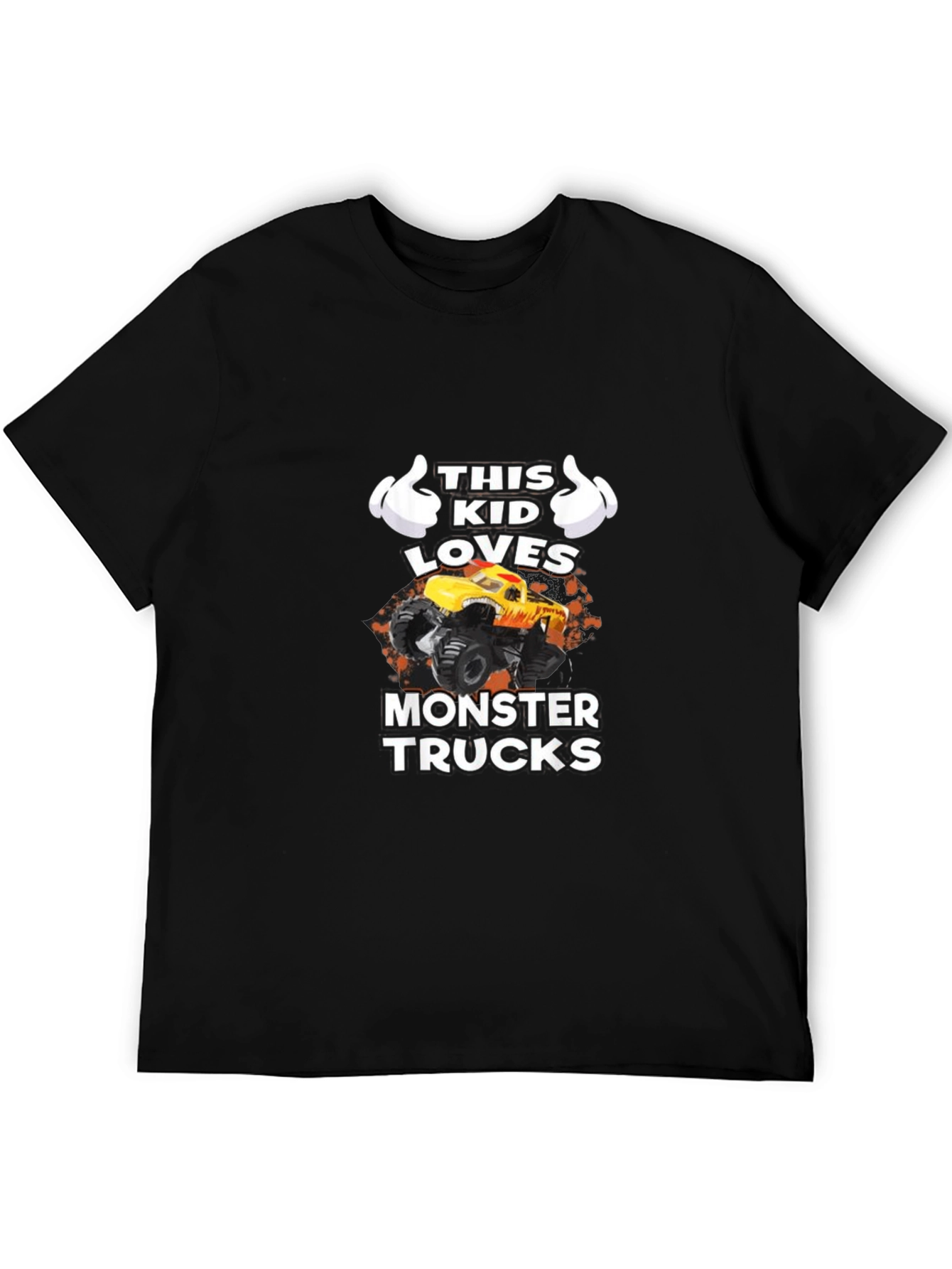 This Kid Loves Monster Trucks Graphic T-Shirt