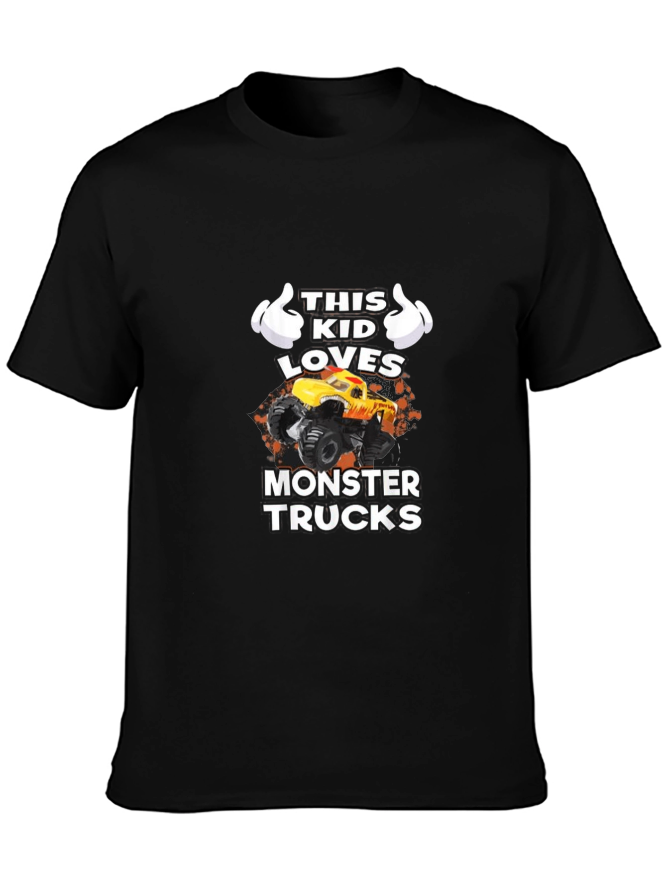 This Kid Loves Monster Trucks Graphic T-Shirt