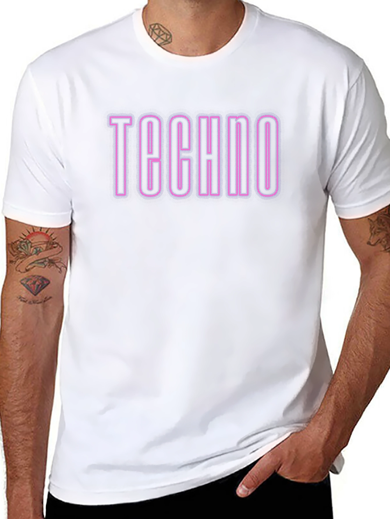 Techno T-Shirt - Neon Style Graphic Tee
