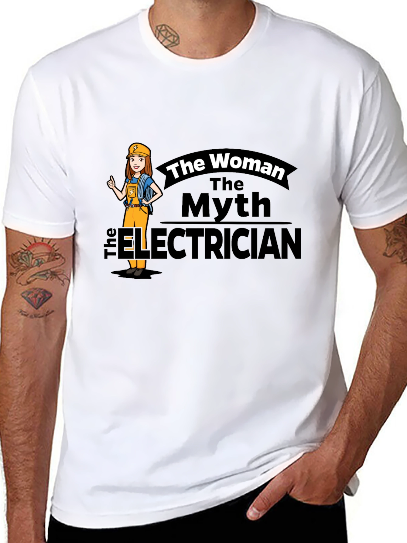 The Woman The Myth The Electrician T-Shirt