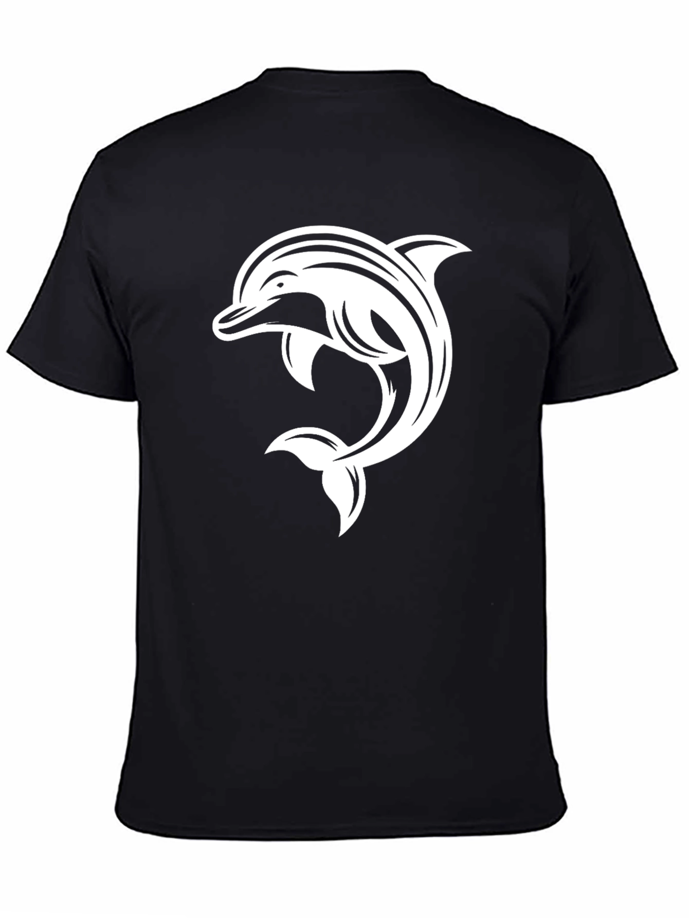 Black Dolphin Graphic Tee - Stylish Comfort