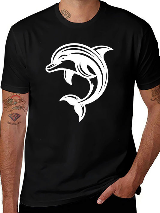 Black Dolphin Graphic Tee - Stylish Comfort