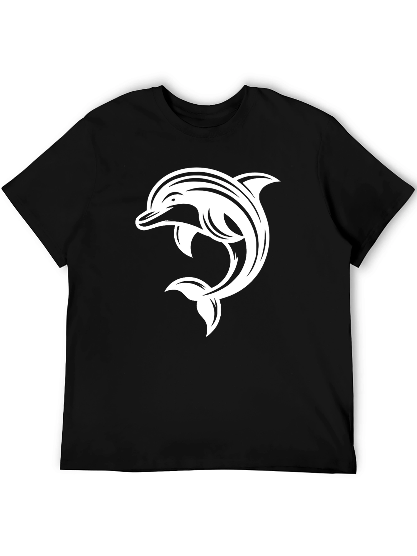 Black Dolphin Graphic Tee - Stylish Comfort