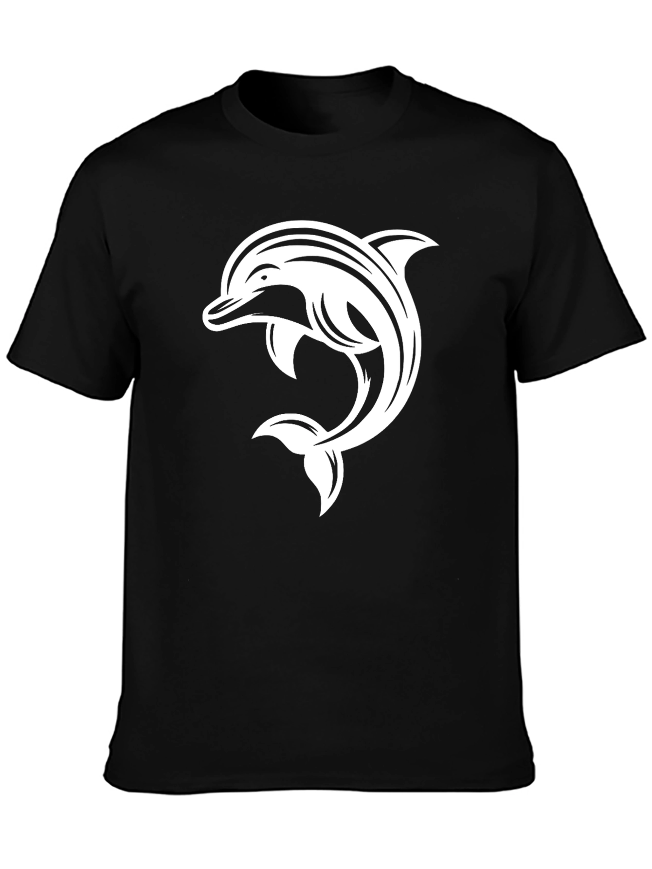 Black Dolphin Graphic Tee - Stylish Comfort