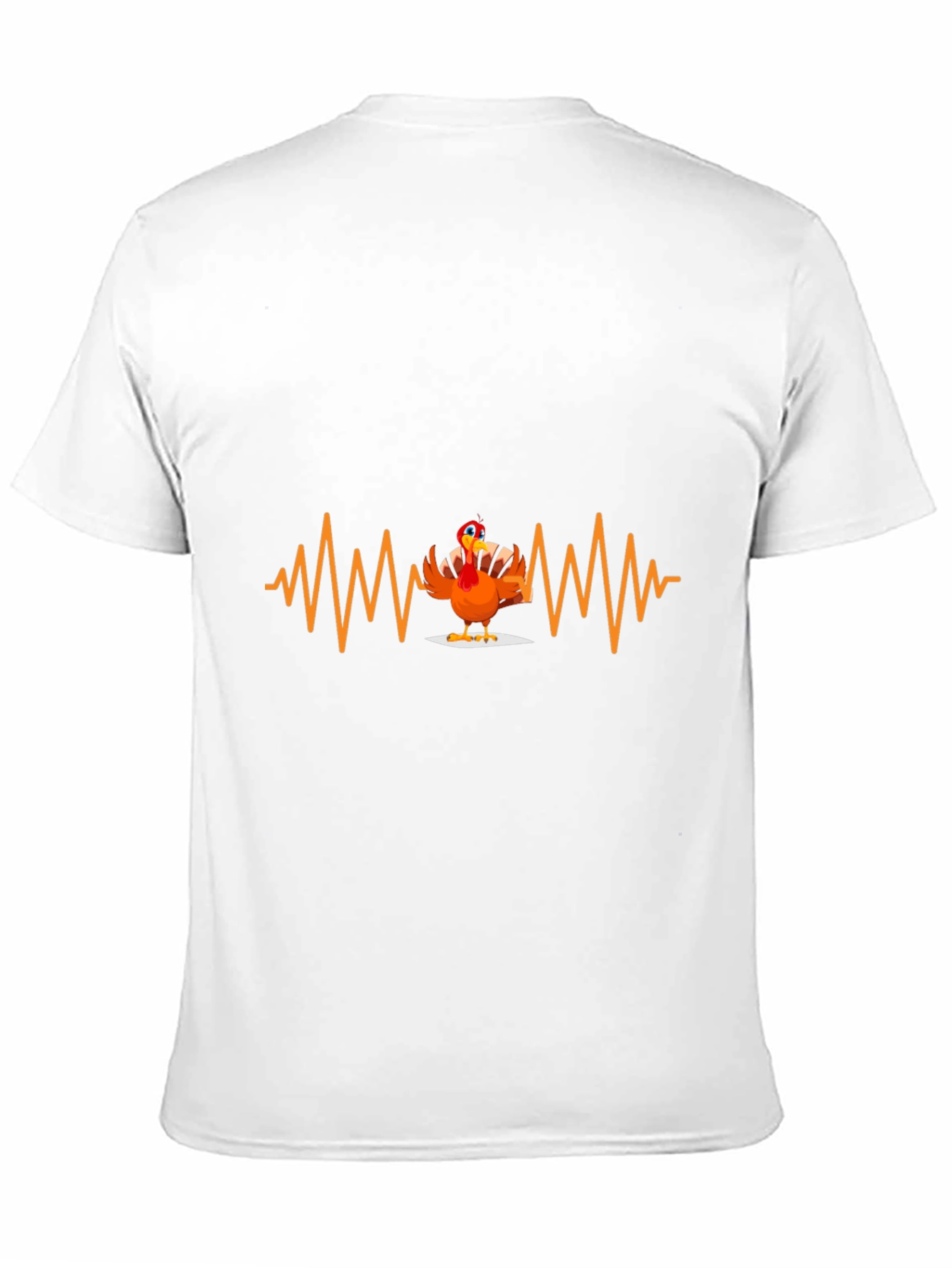 Thanksgiving Turkey Heartbeat Mens T-Shirt