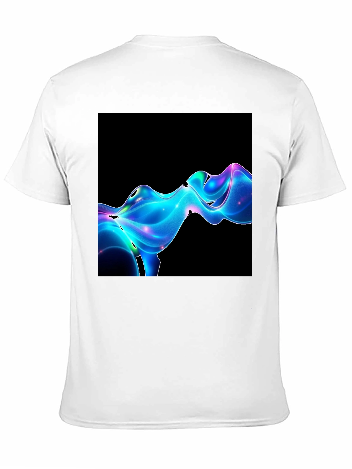 Abstract Wave Graphic Tee - Modern Black T-Shirt