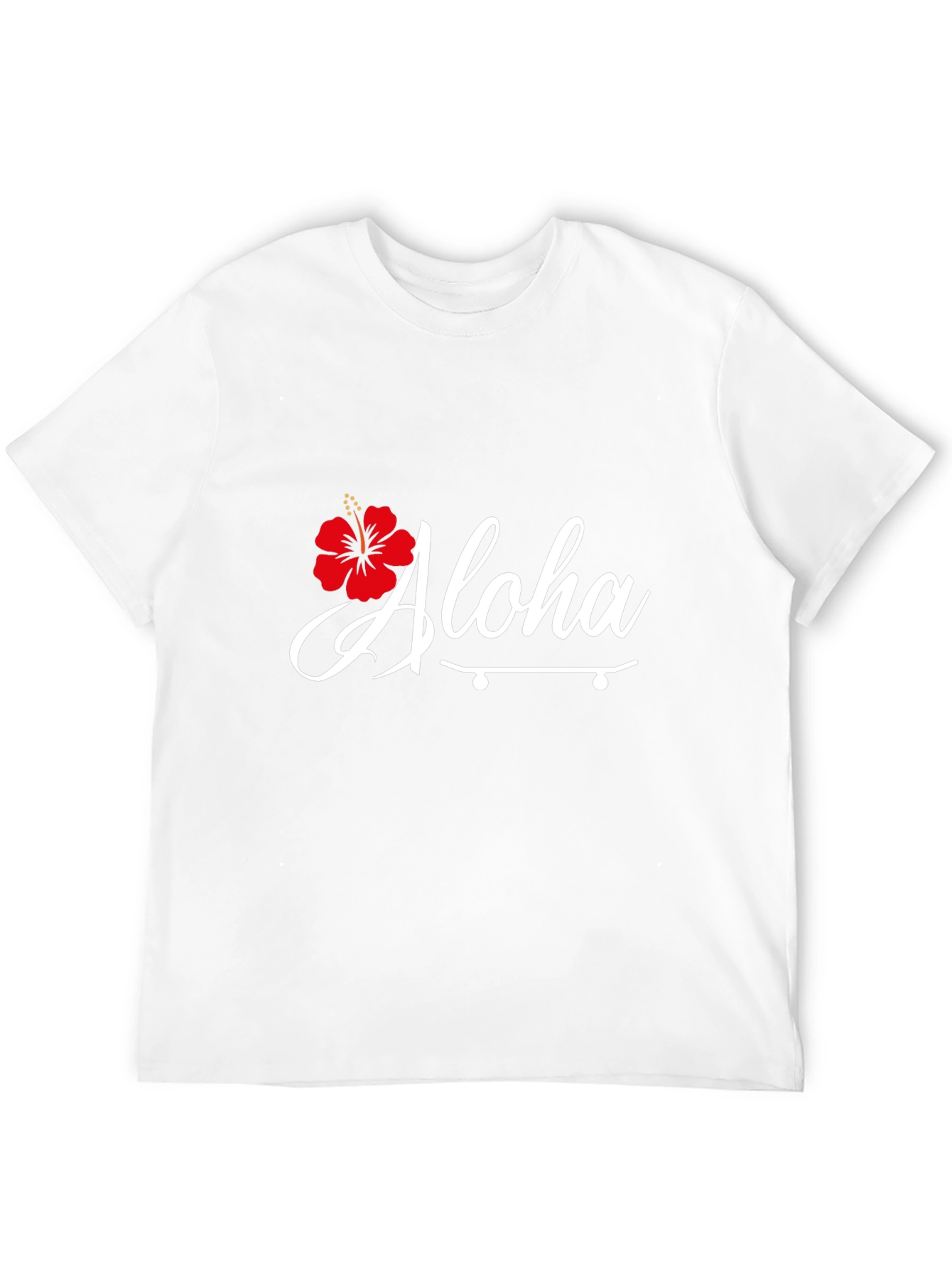 Aloha Hibiscus Skateboard Graphic Tee