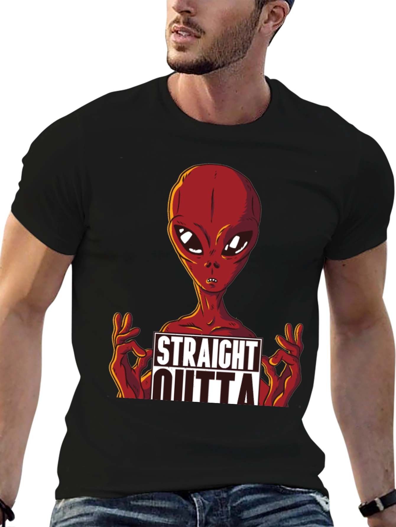 Straight Outta Space Alien Graphic Tee
