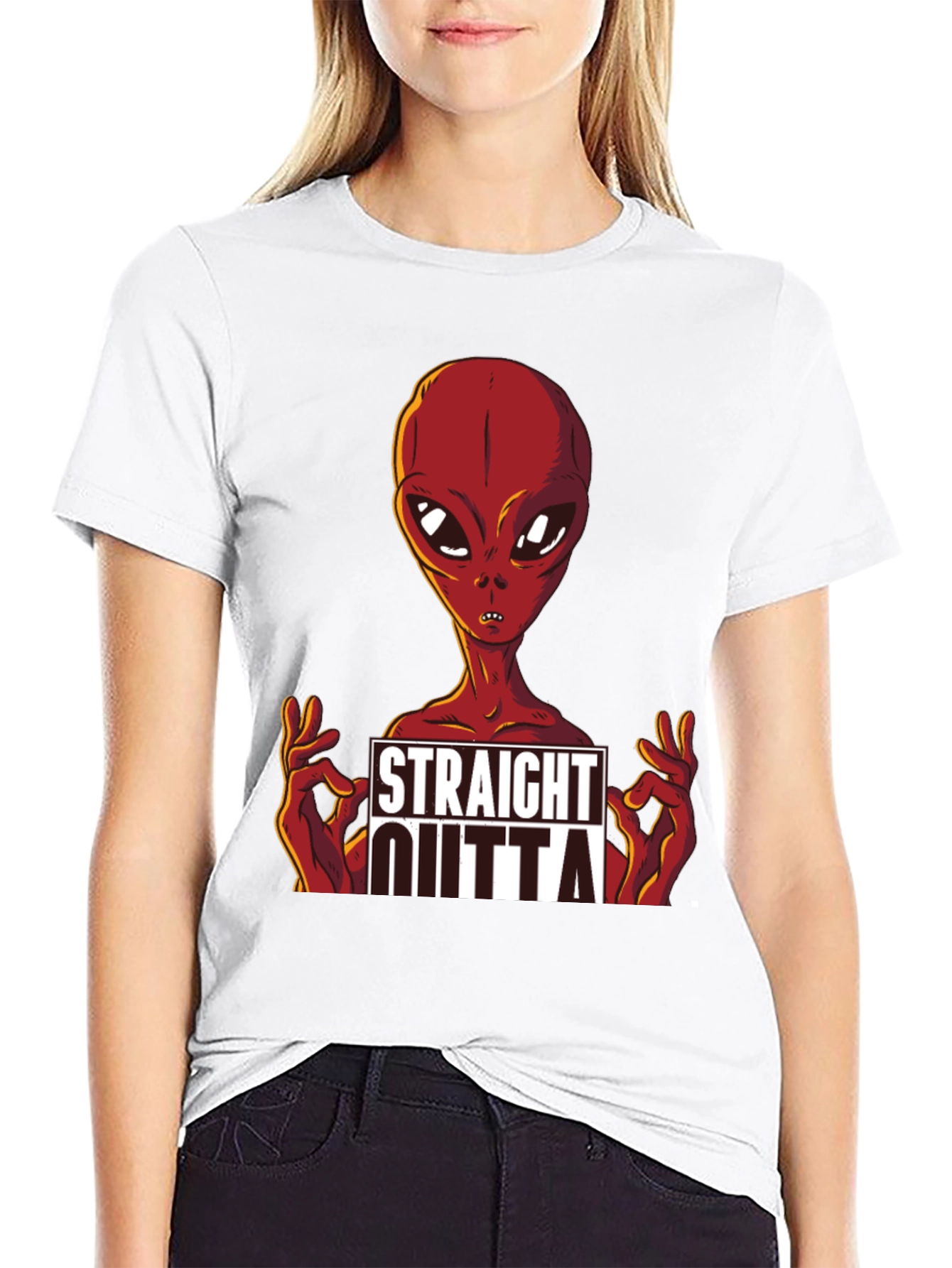 Straight Outta Space Alien Graphic Tee