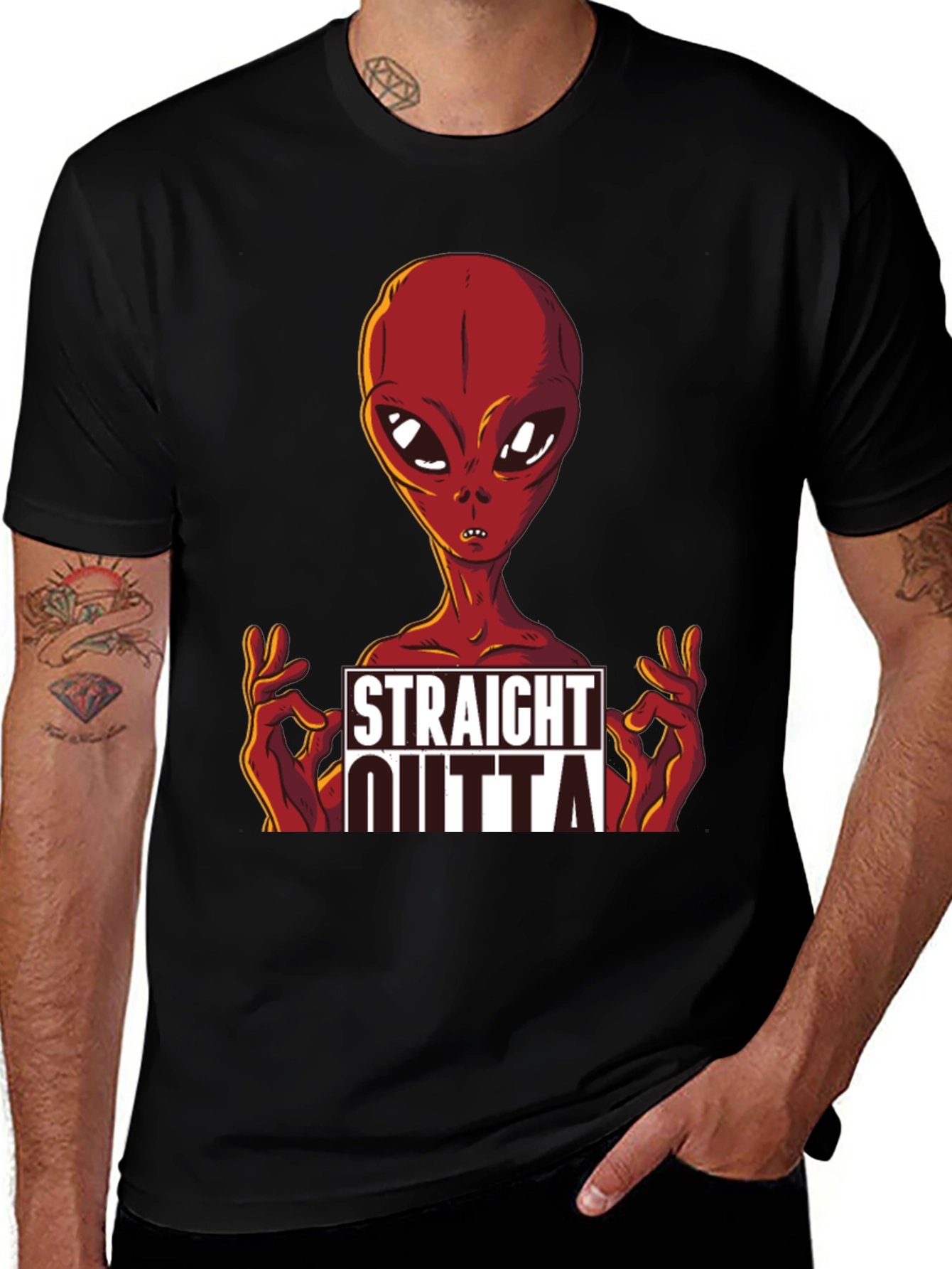 Straight Outta Space Alien Graphic Tee