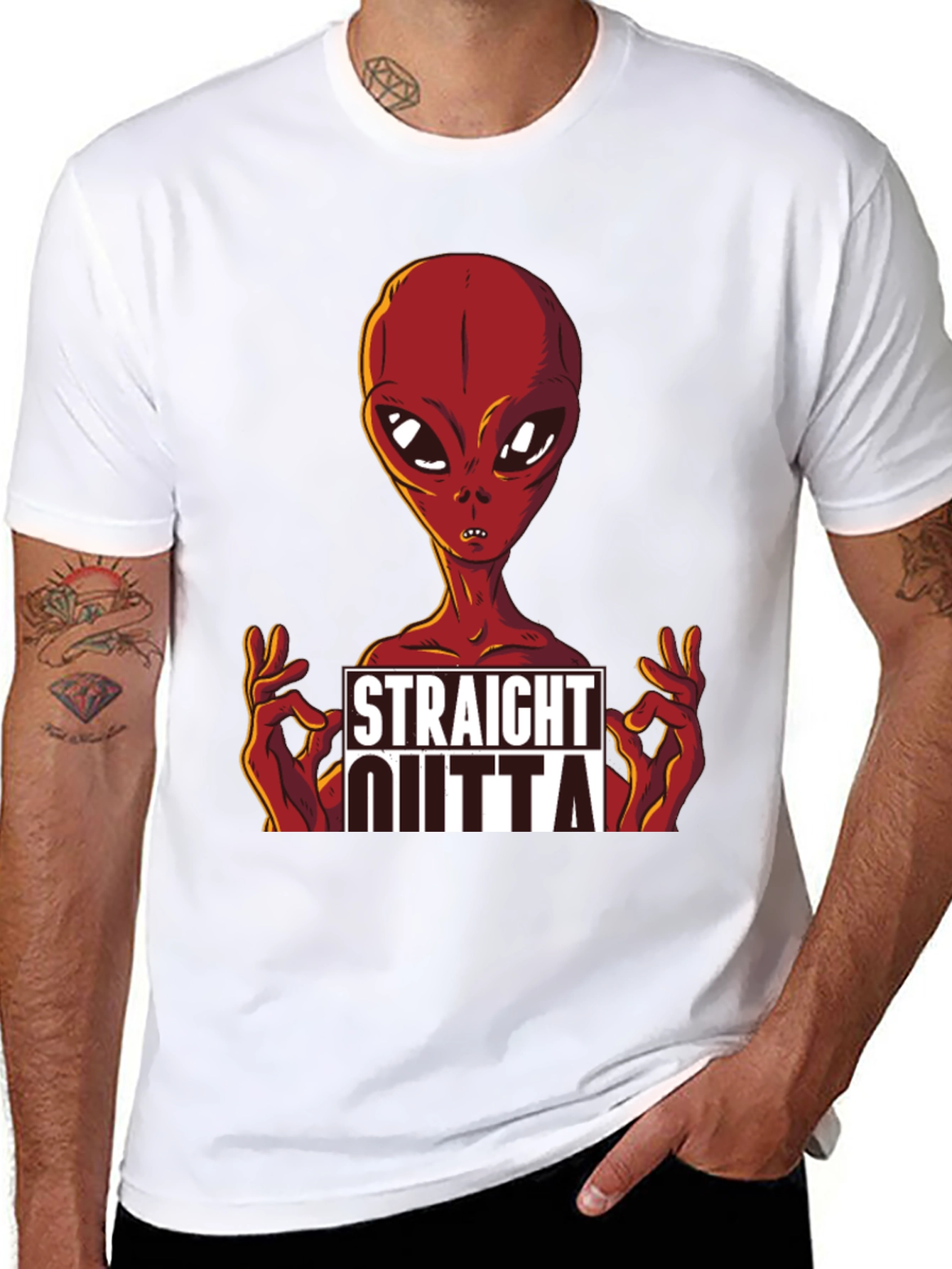 Straight Outta Space Alien Graphic Tee