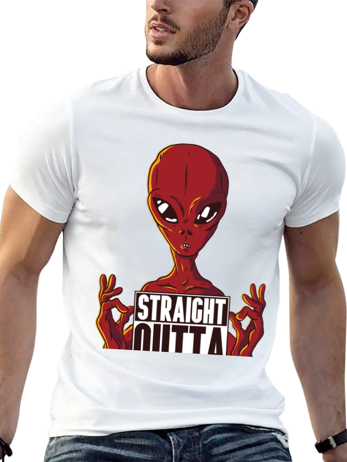 Straight Outta Space Alien Graphic Tee