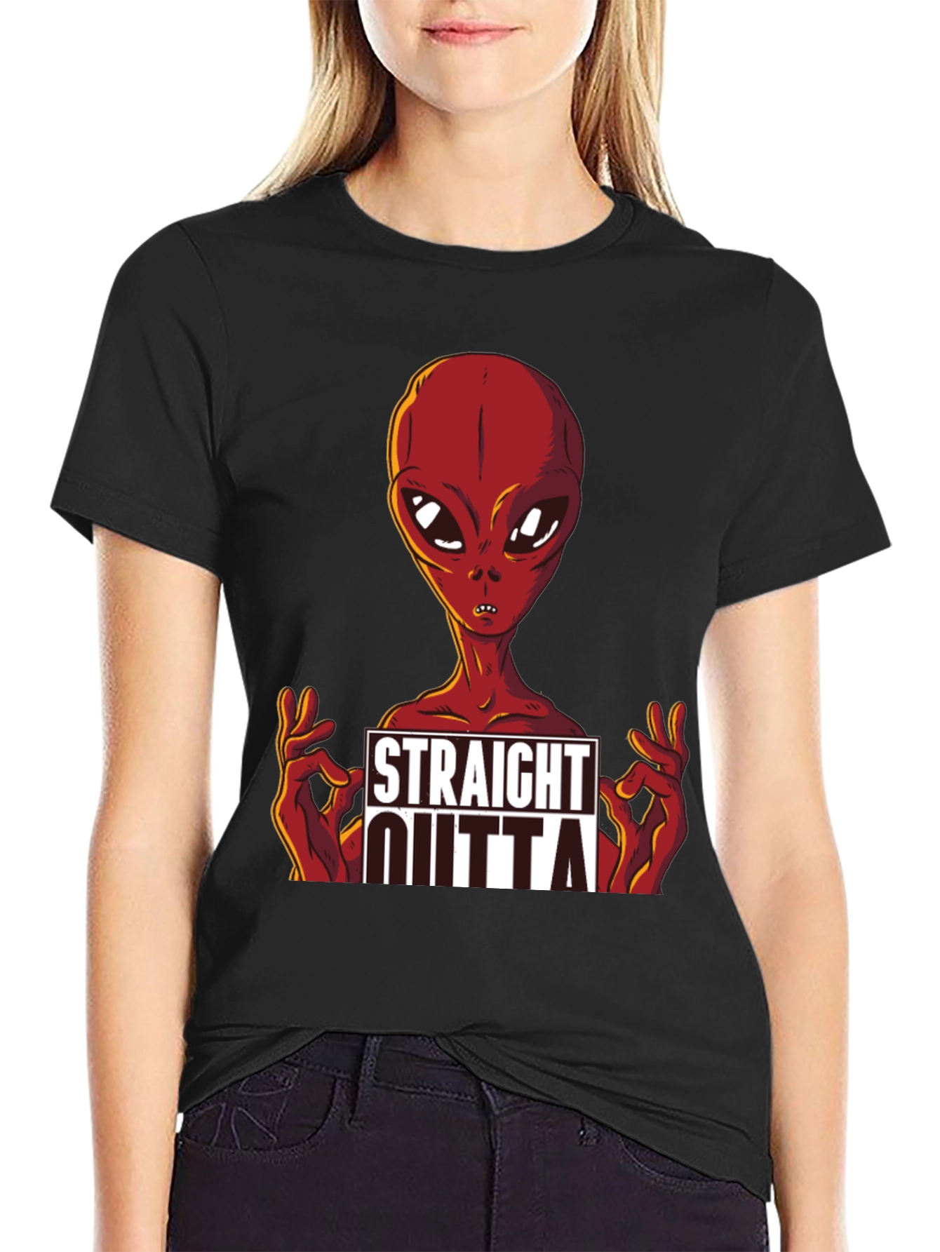 Straight Outta Space Alien Graphic Tee