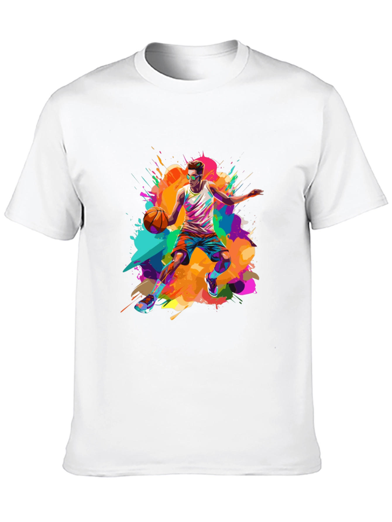 Vibrant Basketball Graphic Tee