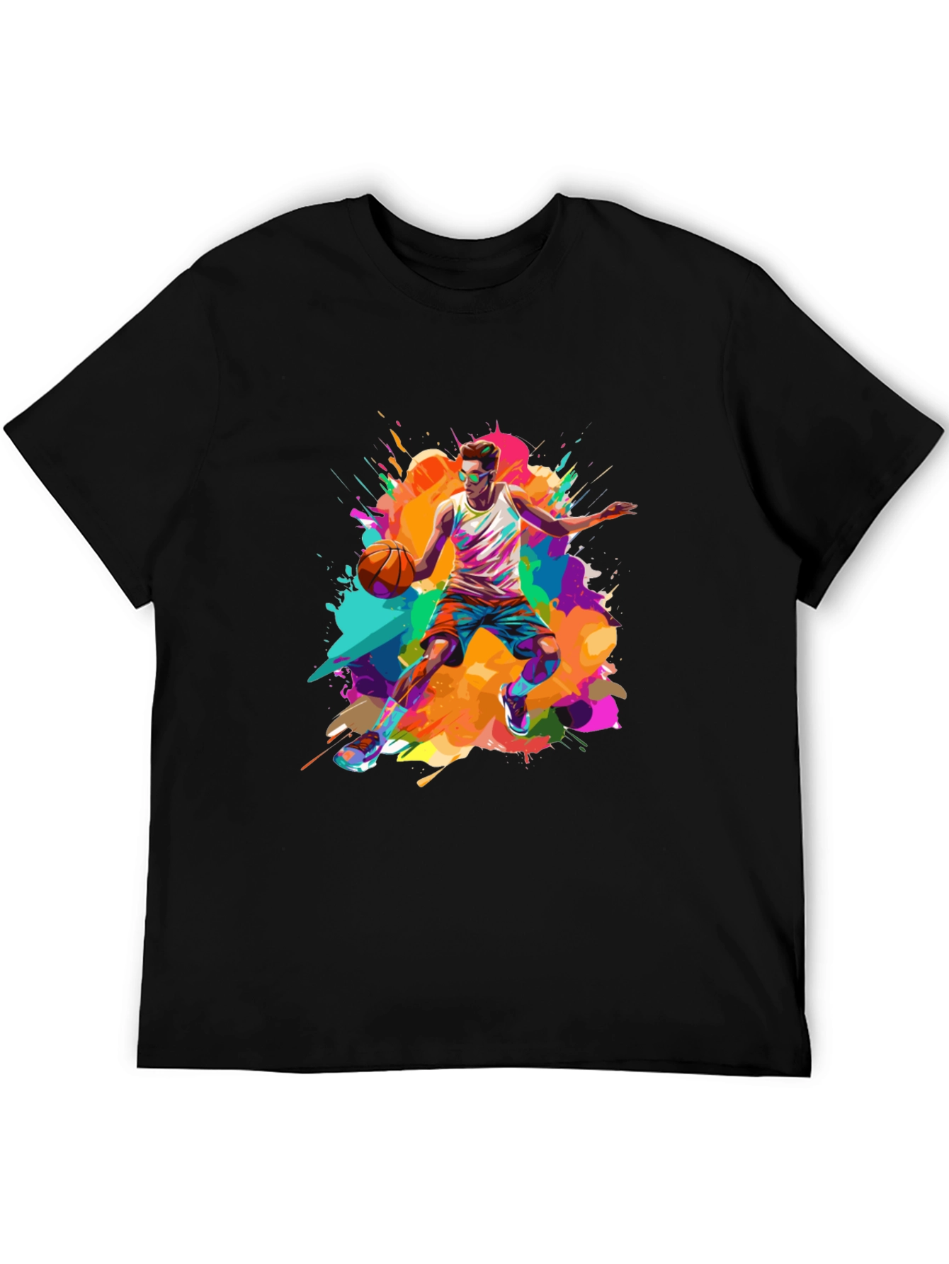 Vibrant Basketball Graphic Tee