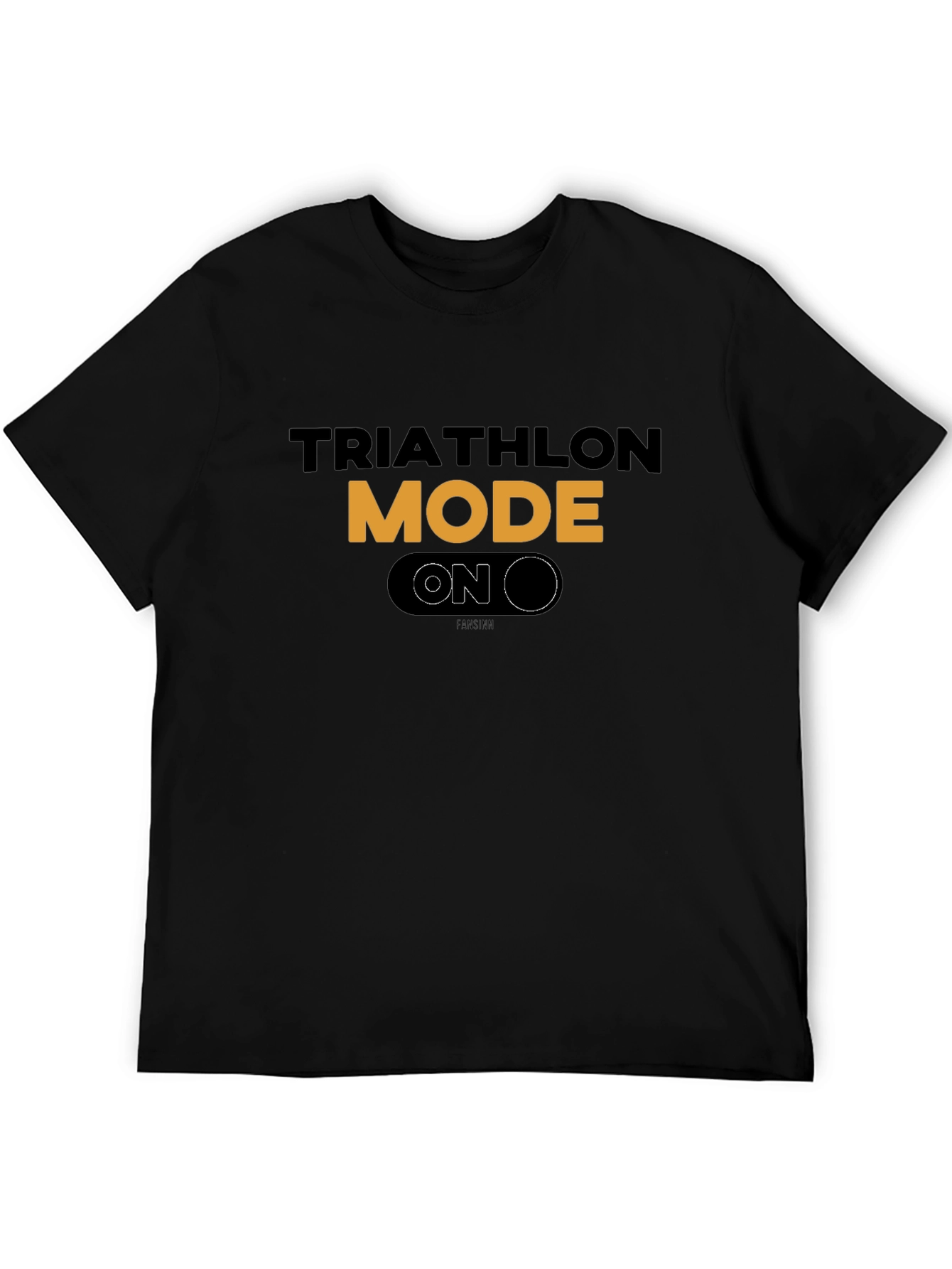 Triathlon Mode On Black T-Shirt