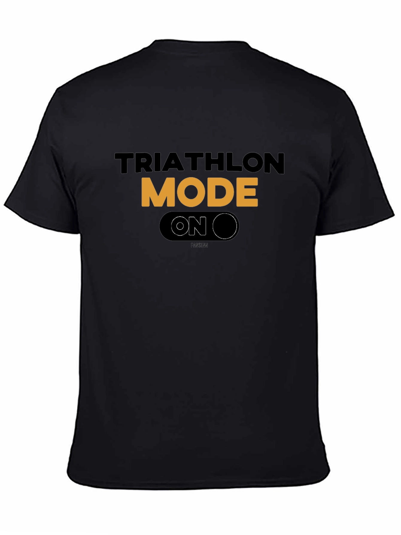 Triathlon Mode On Black T-Shirt