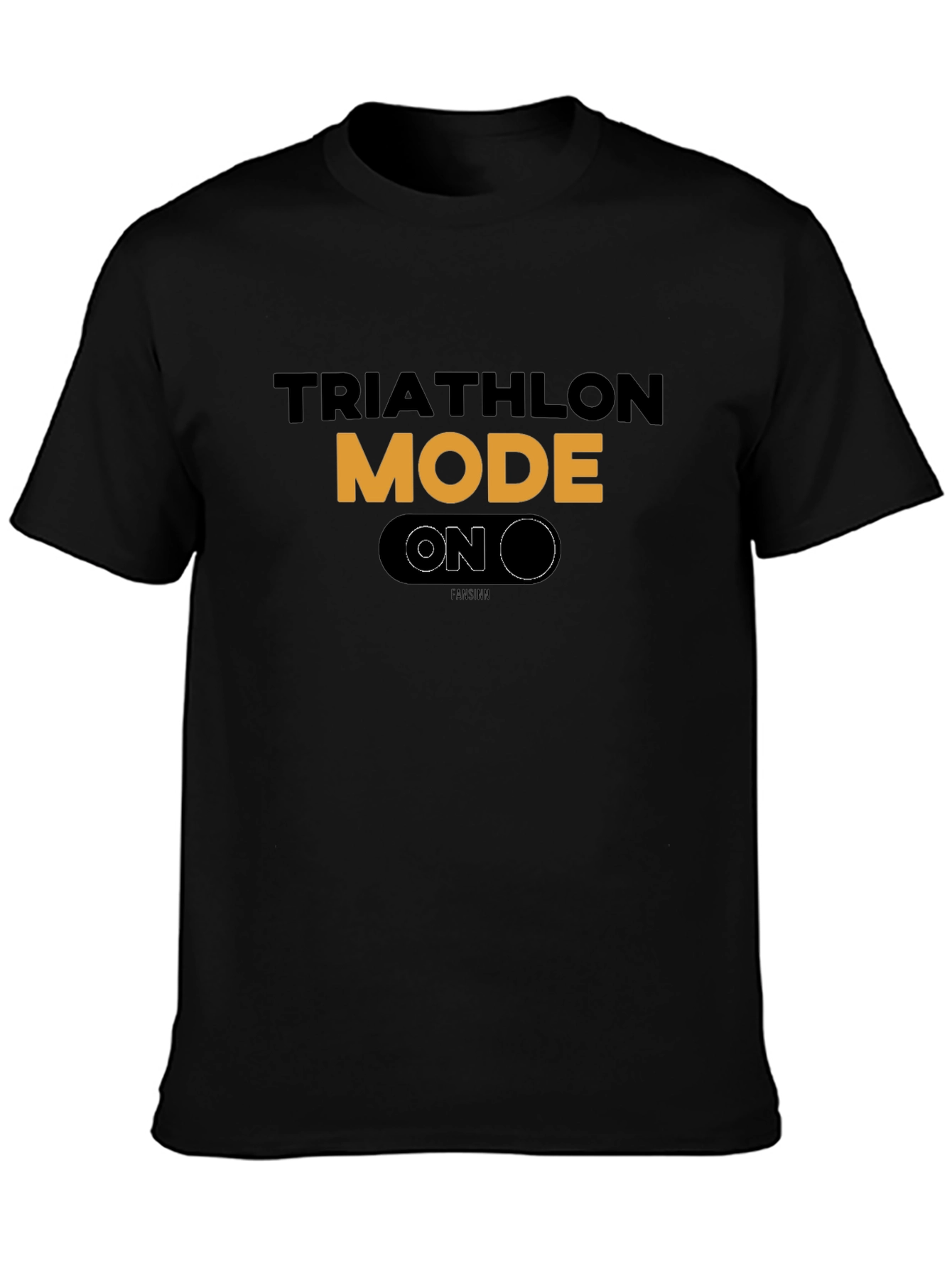 Triathlon Mode On Black T-Shirt