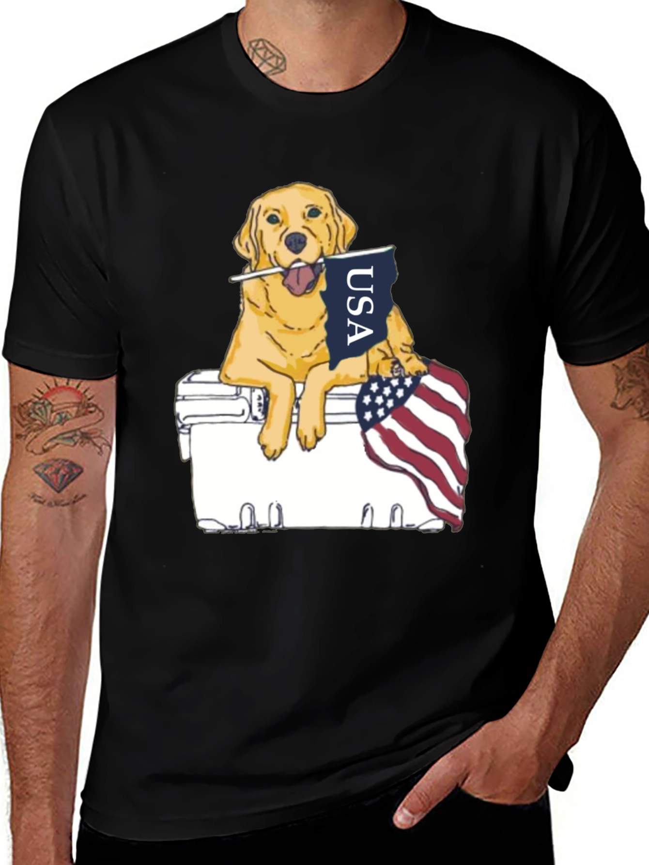 USA Dog Graphic Tee