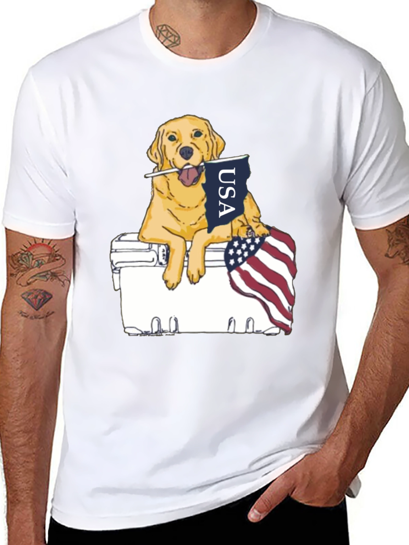 USA Dog Graphic Tee