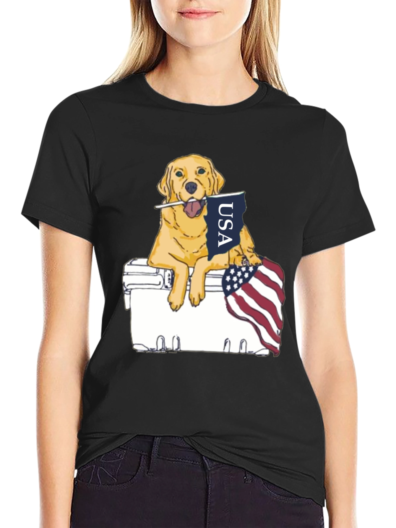 USA Dog Graphic Tee