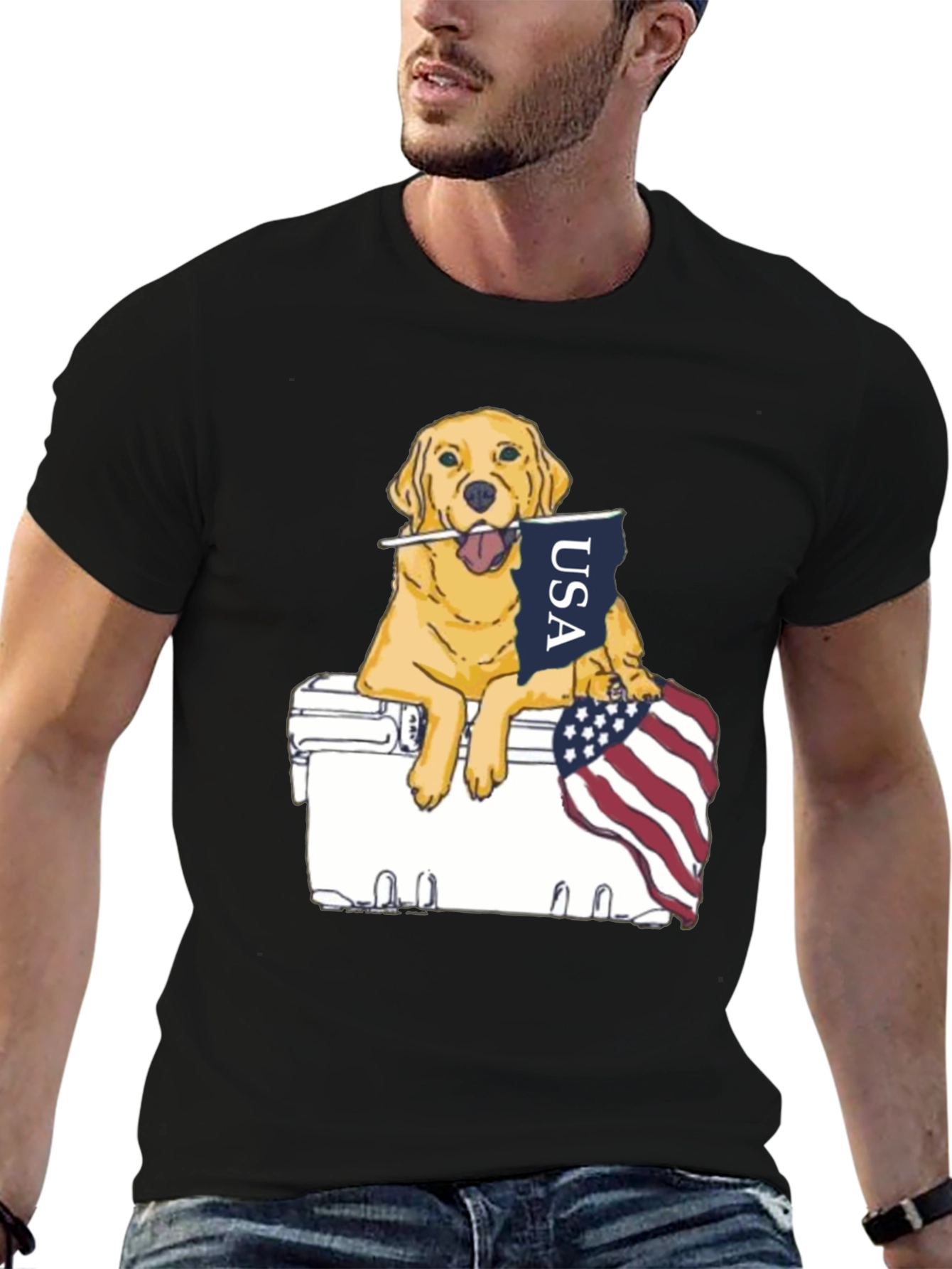 USA Dog Graphic Tee