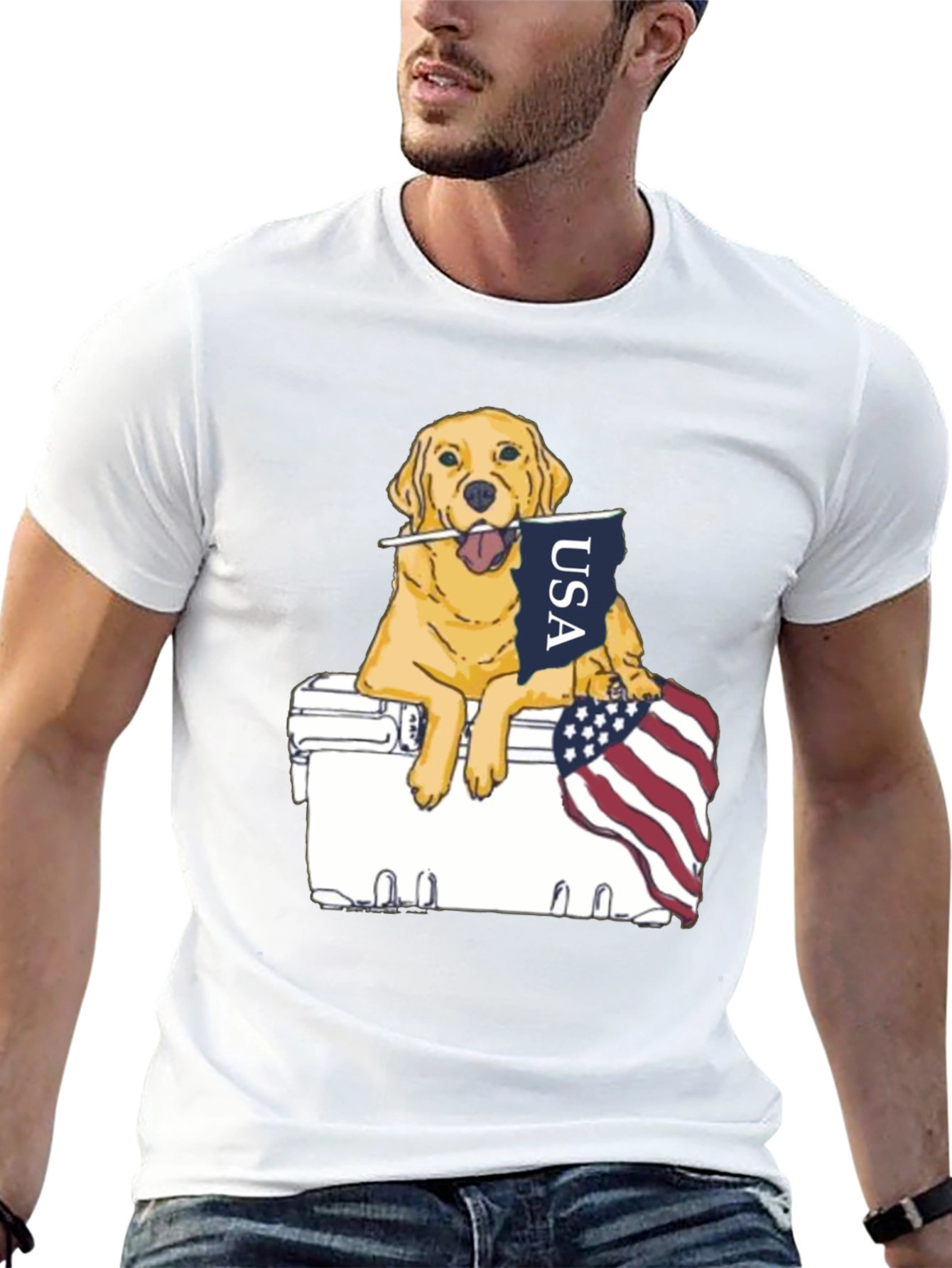 USA Dog Graphic Tee