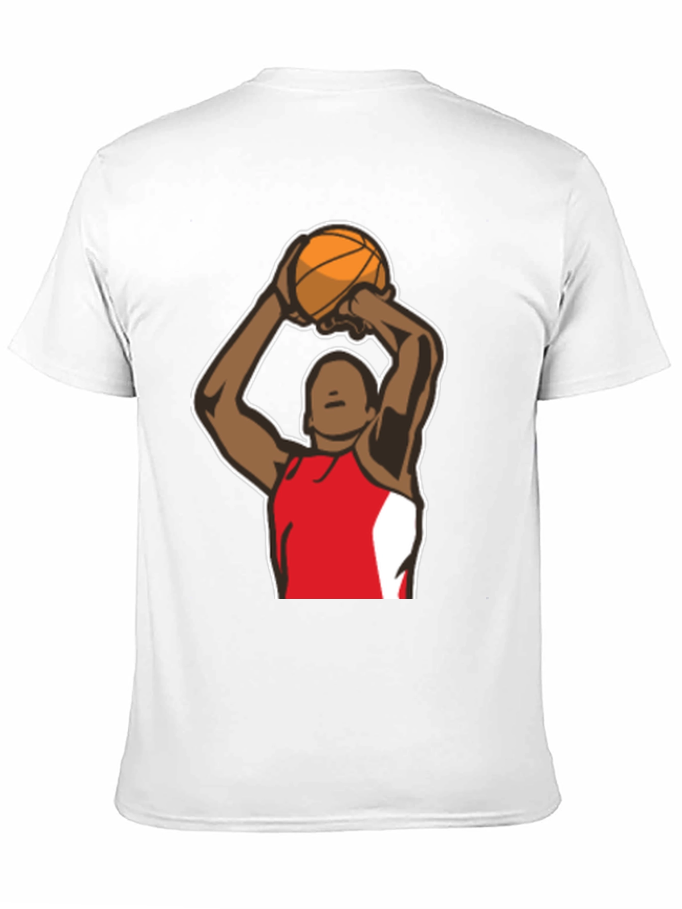 Basketball Player Graphic Tee - Black Cotton
