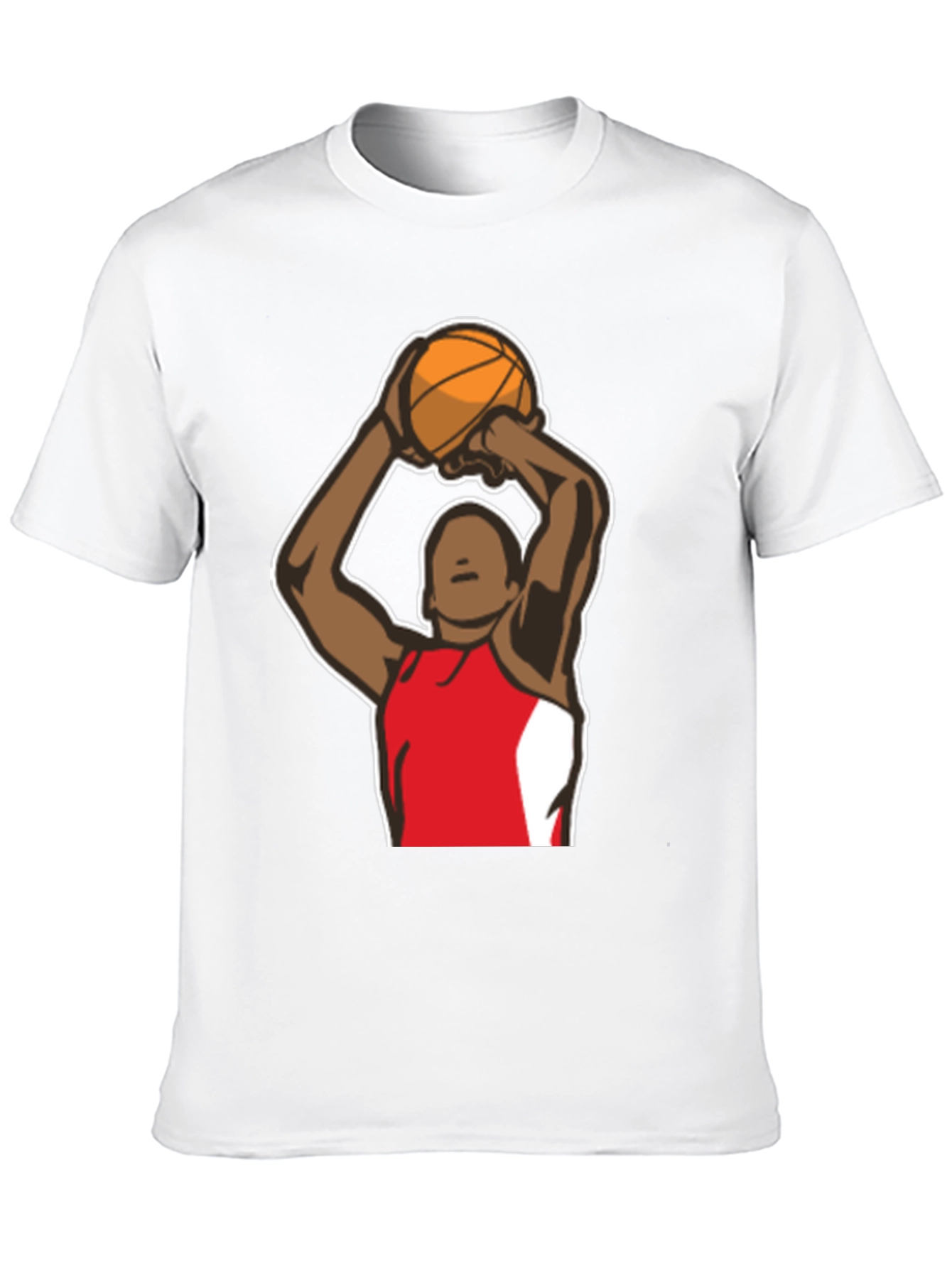 Basketball Player Graphic Tee - Black Cotton