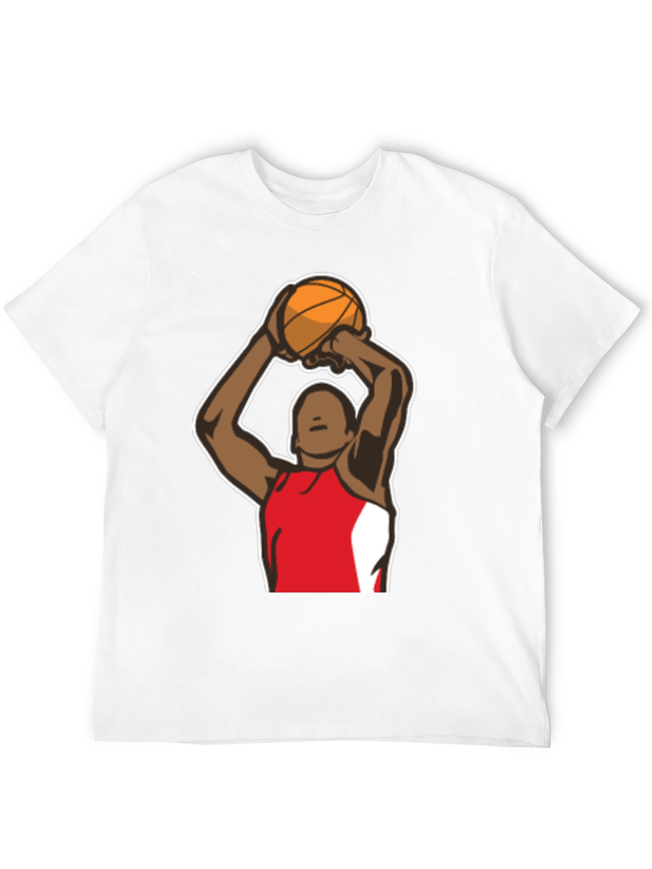 Basketball Player Graphic Tee - Black Cotton