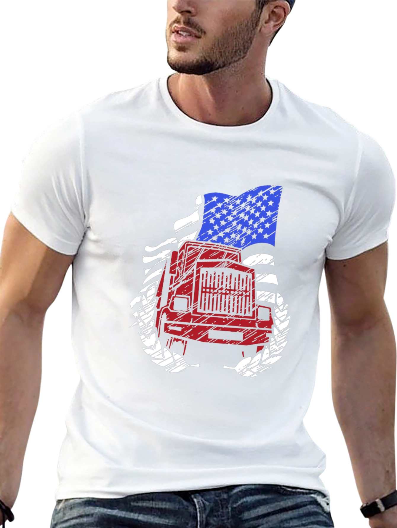 American Trucker Graphic T-Shirt
