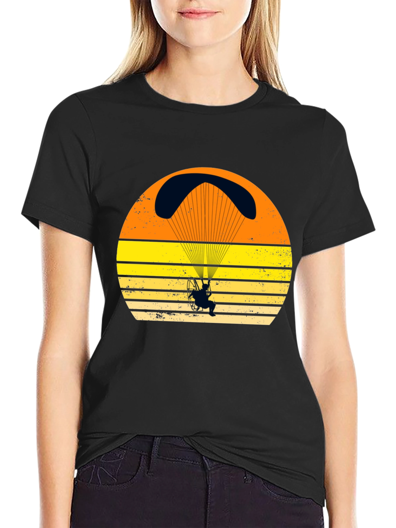 Sunset Powered Paragliding Graphic Tee