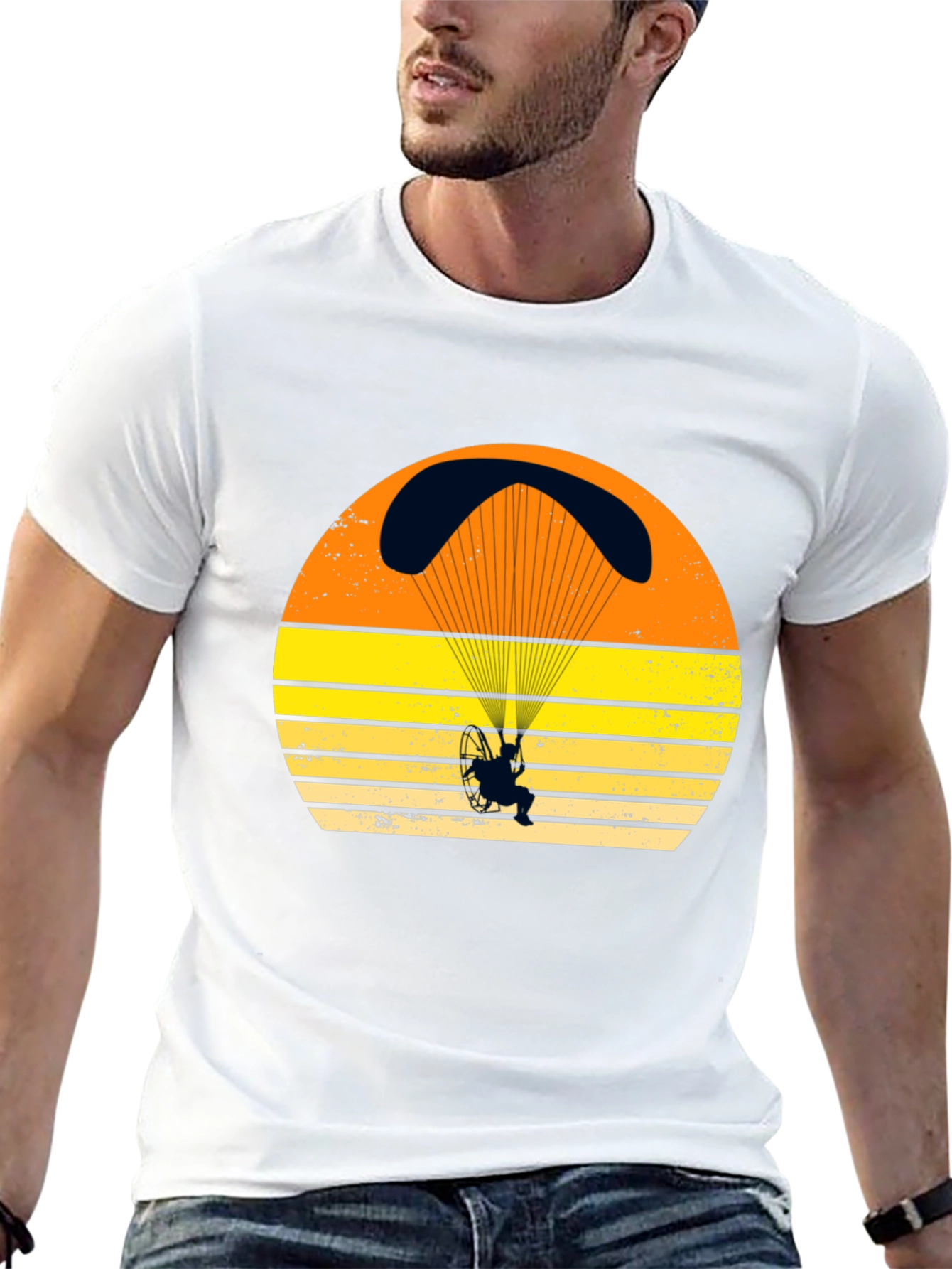 Sunset Powered Paragliding Graphic Tee