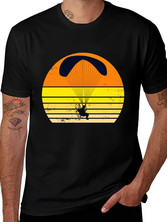 Sunset Powered Paragliding Graphic Tee