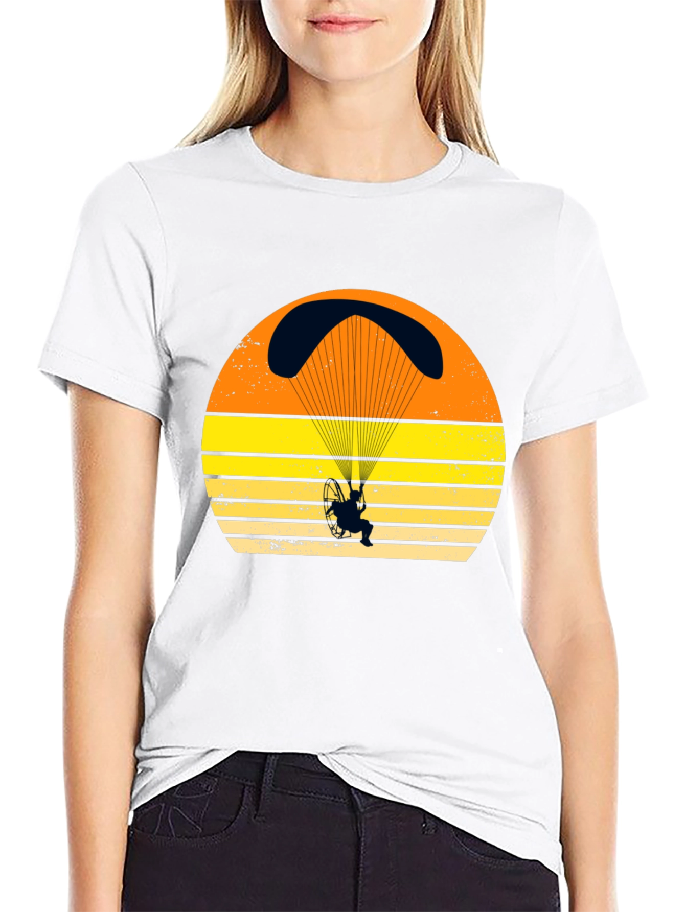 Sunset Powered Paragliding Graphic Tee