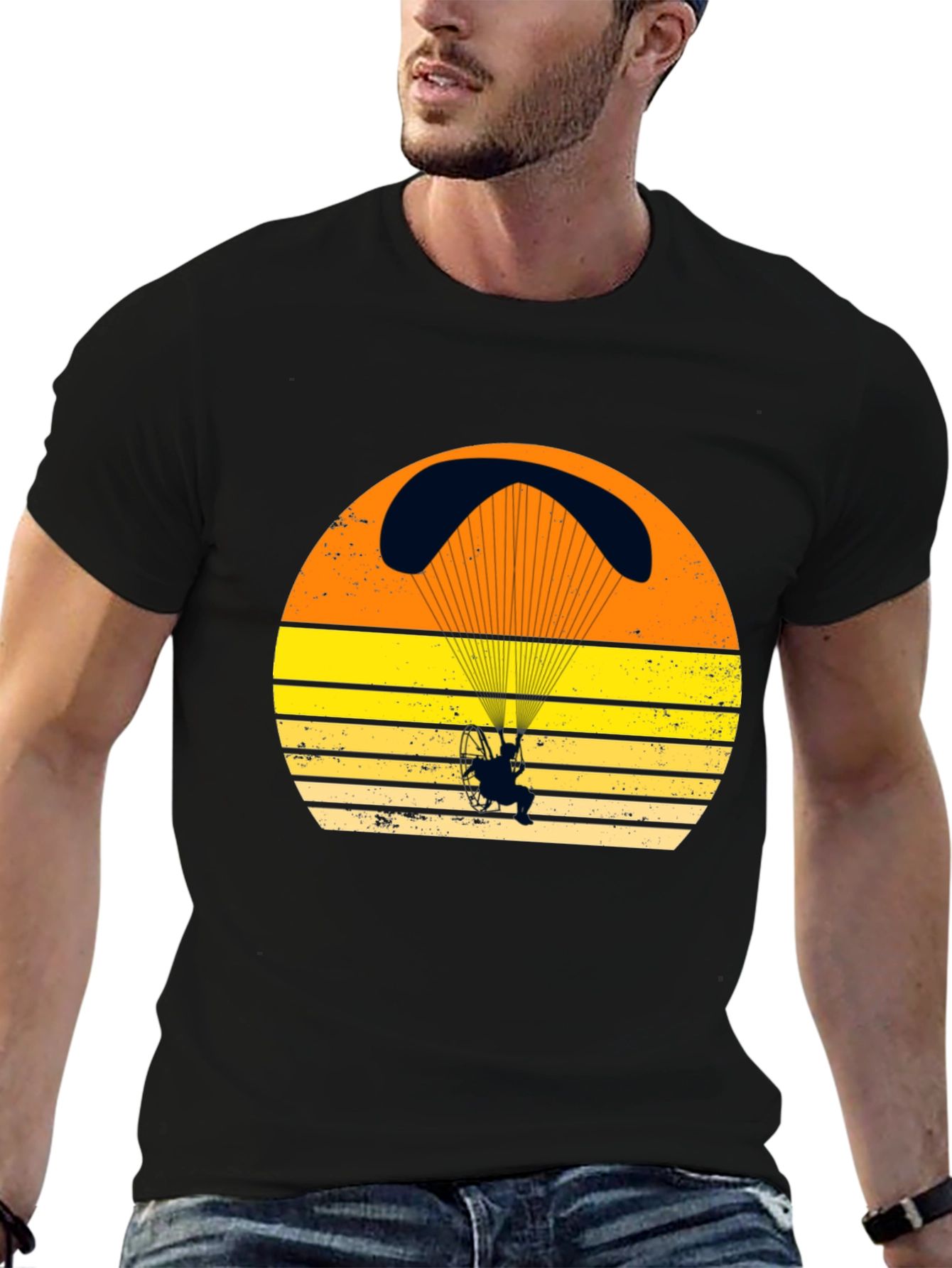 Sunset Powered Paragliding Graphic Tee