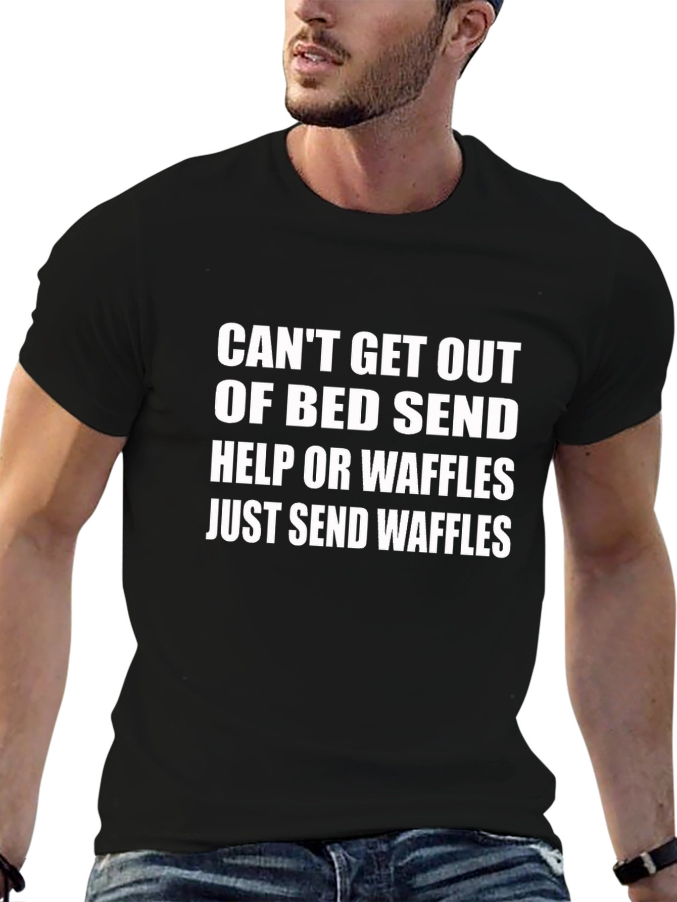 Waffles Please! Mens Graphic T-Shirt