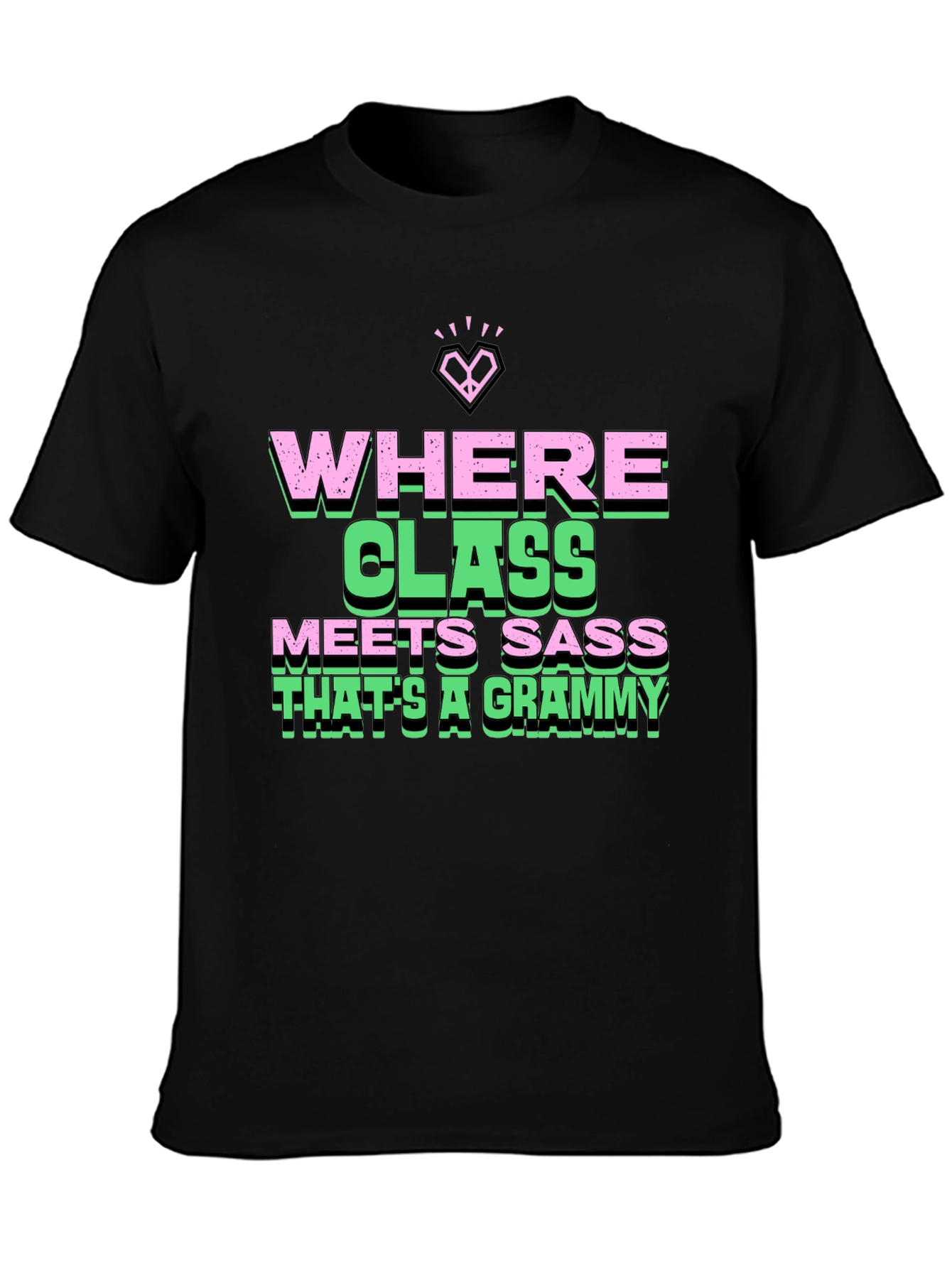 Where Class Meets Sass Black Graphic Tee