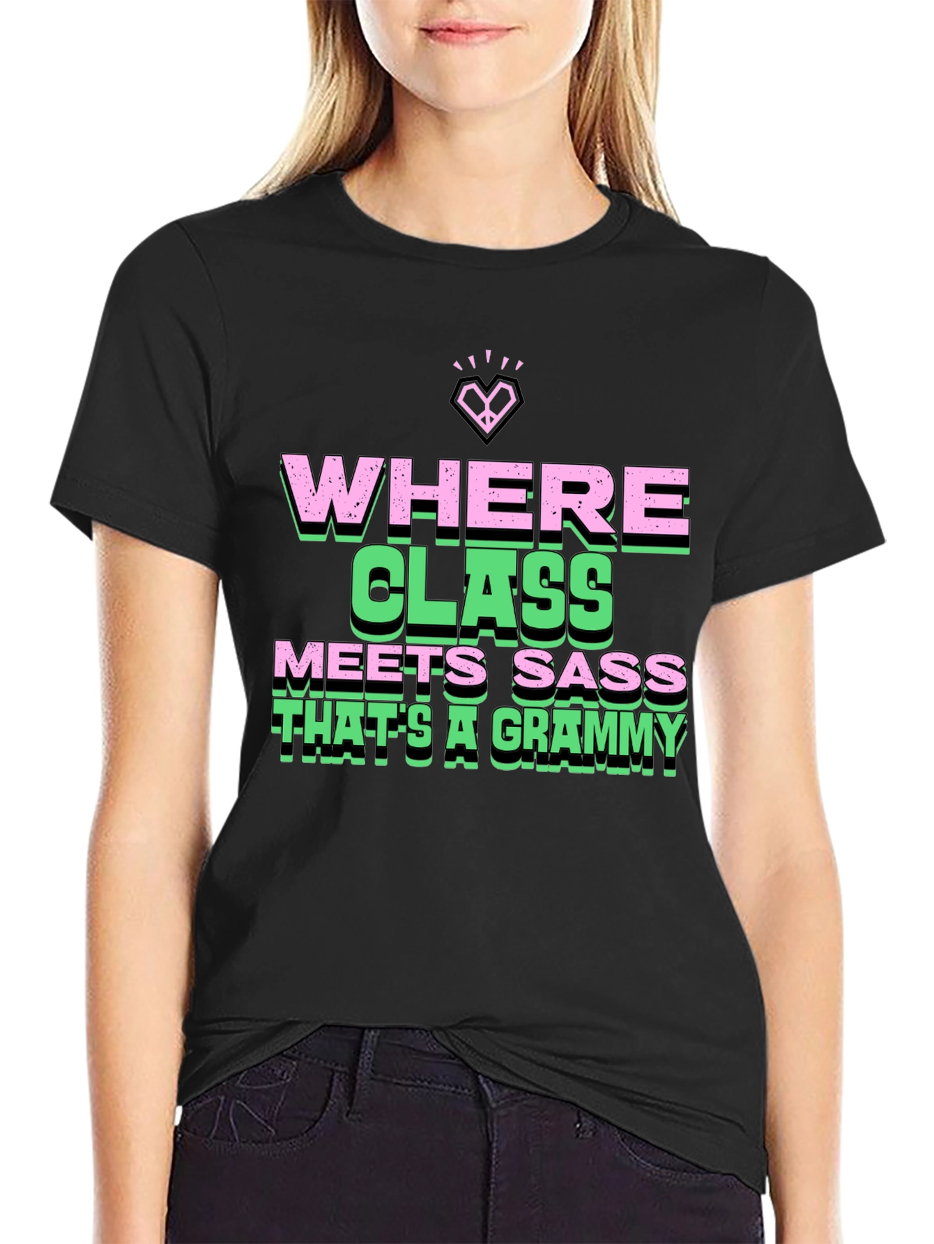 Where Class Meets Sass Black Graphic Tee