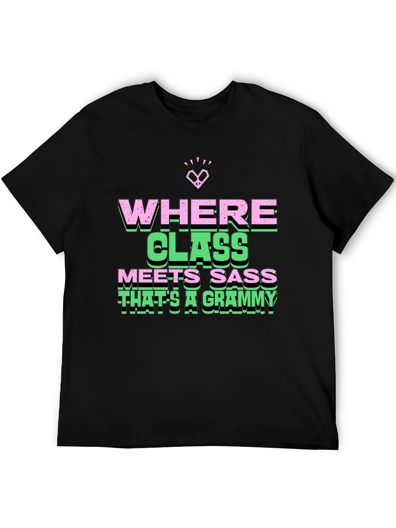 Where Class Meets Sass Black Graphic Tee