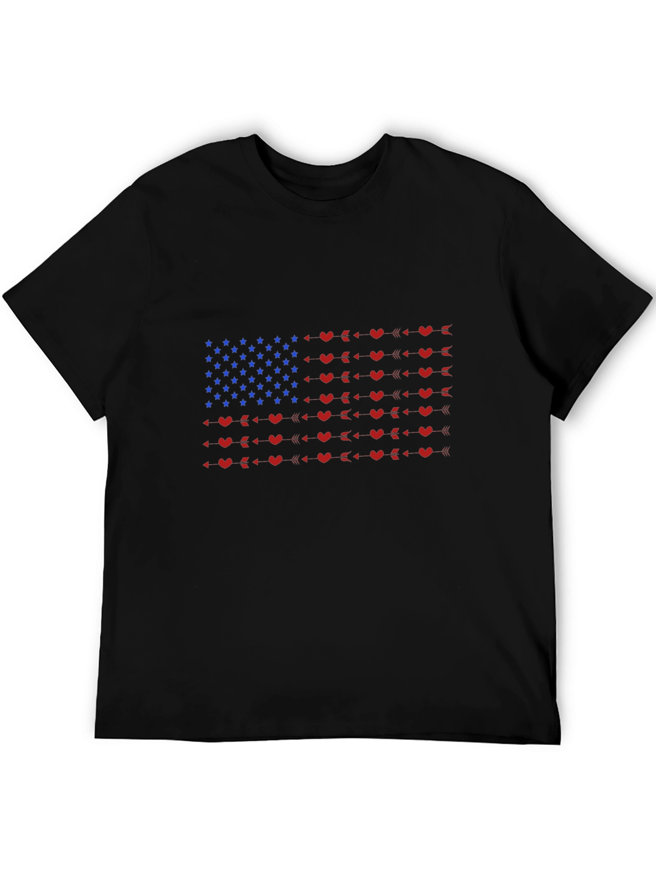 American Flag Heart Arrow Graphic Tee