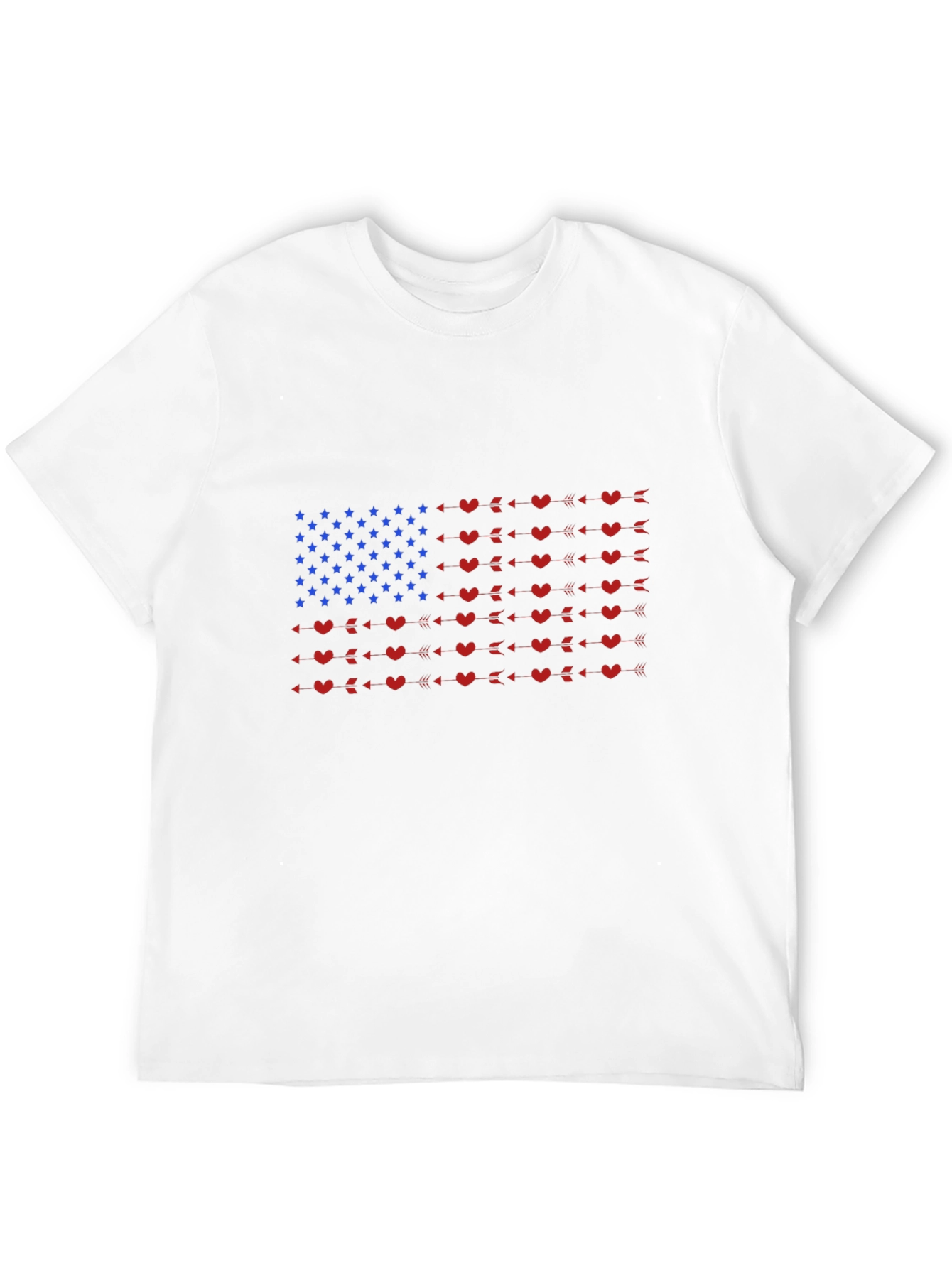 American Flag Heart Arrow Graphic Tee