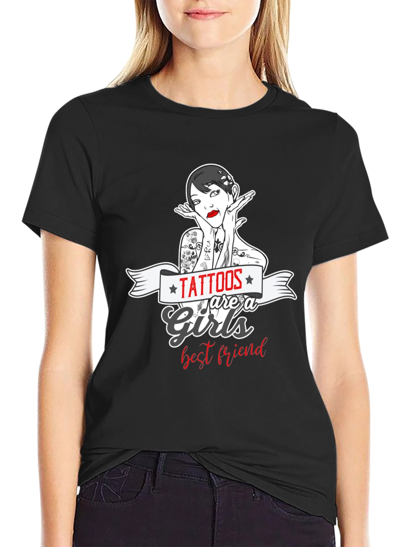 Tattoos Are a Girls Best Friend Graphic T-Shirt