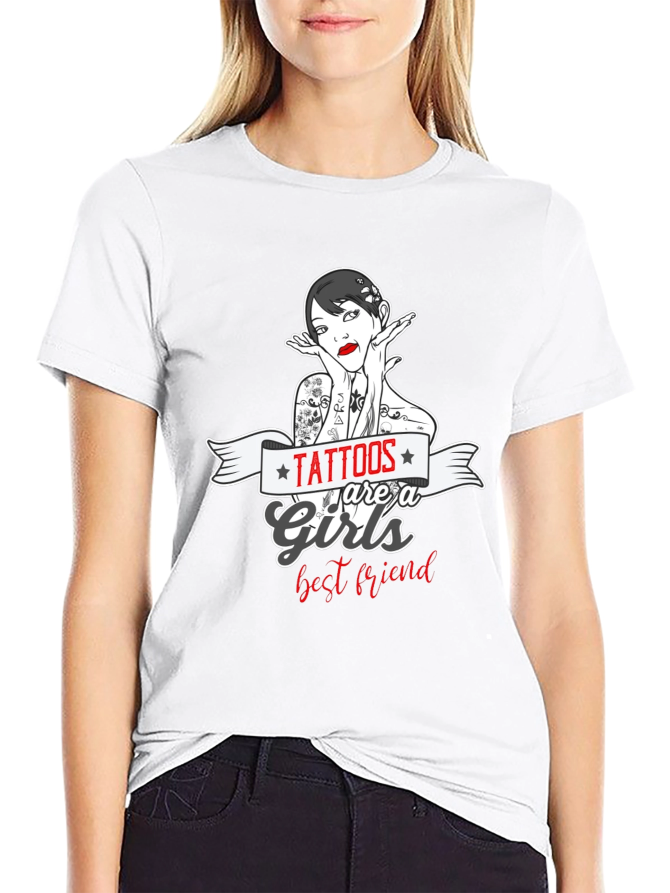 Tattoos Are a Girls Best Friend Graphic T-Shirt