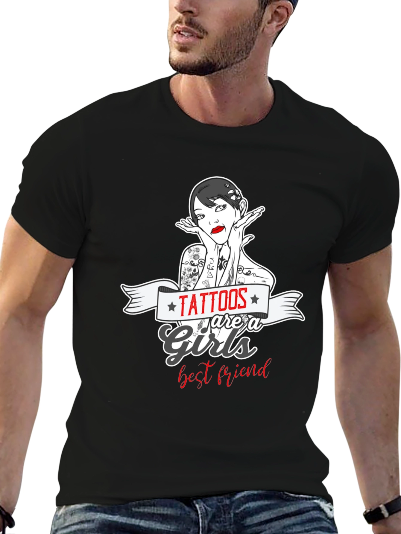 Tattoos Are a Girls Best Friend Graphic T-Shirt